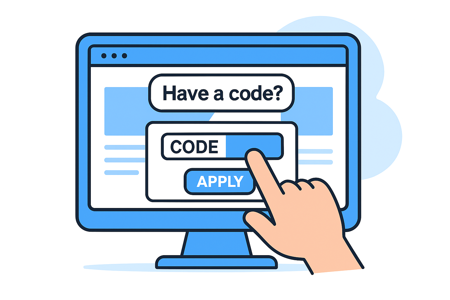 Navigate to the event page and enter your code