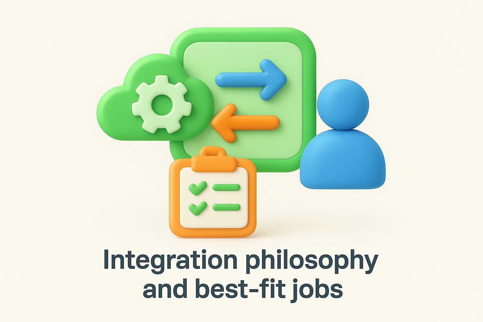 1. Integration philosophy and best-fit jobs
