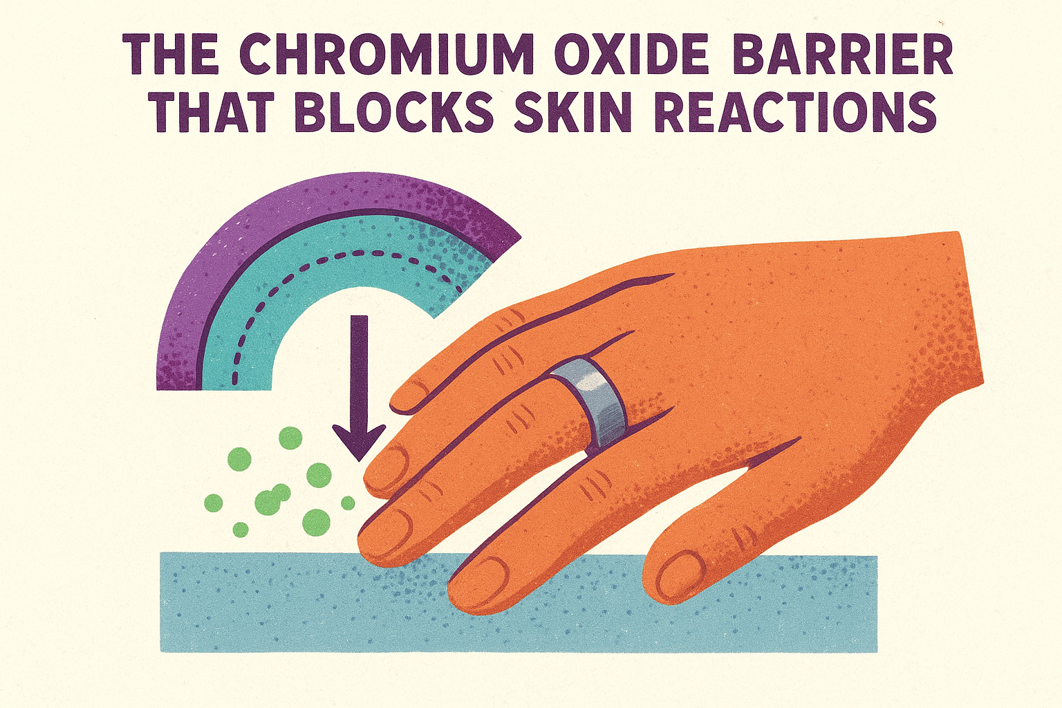 The chromium oxide barrier that blocks skin reactions