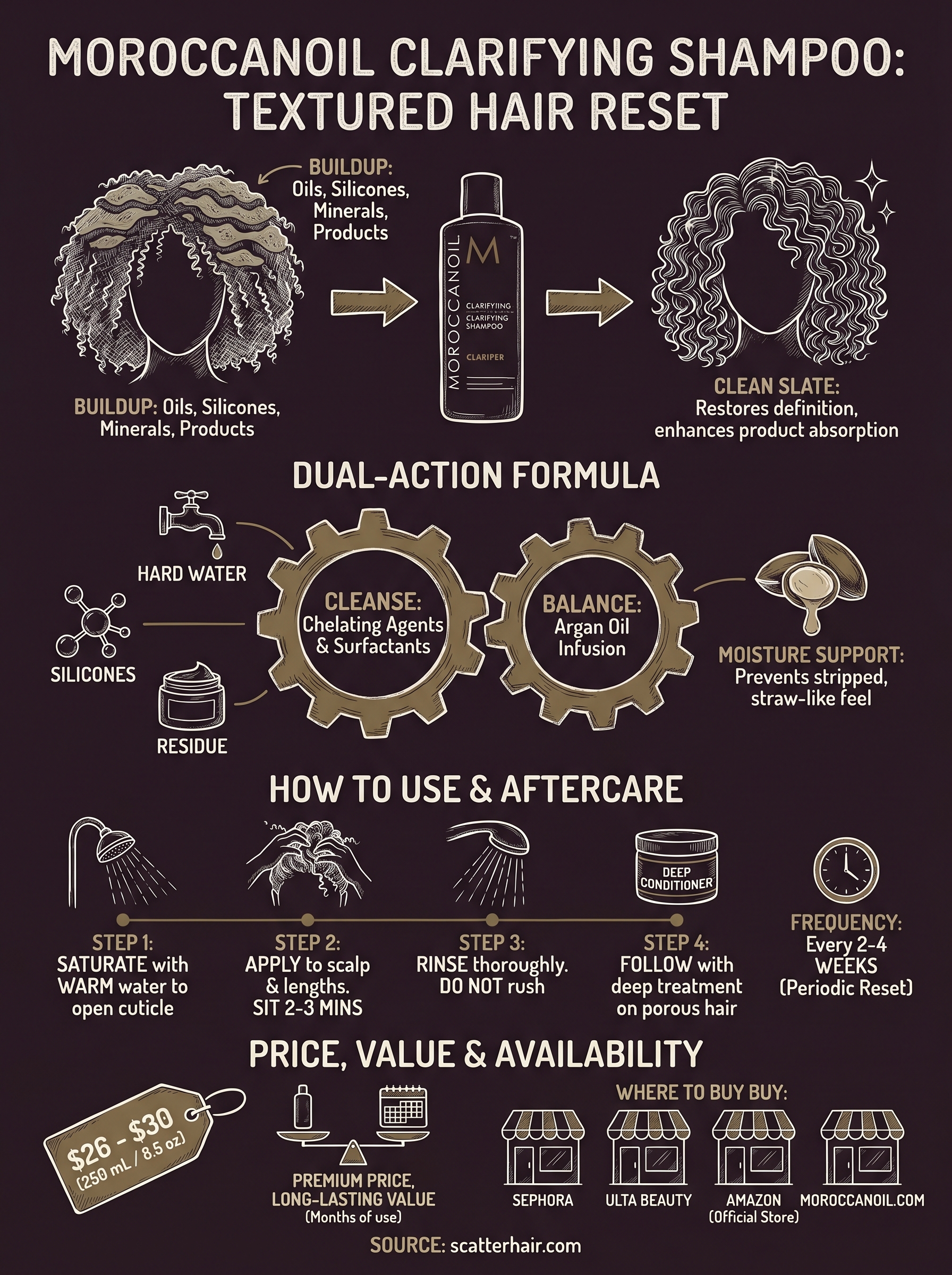 moroccanoil clarifying shampoo infographic