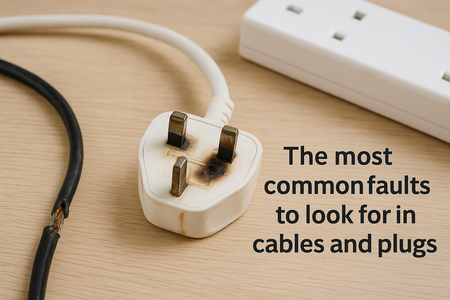 The most common faults to look for in cables and plugs