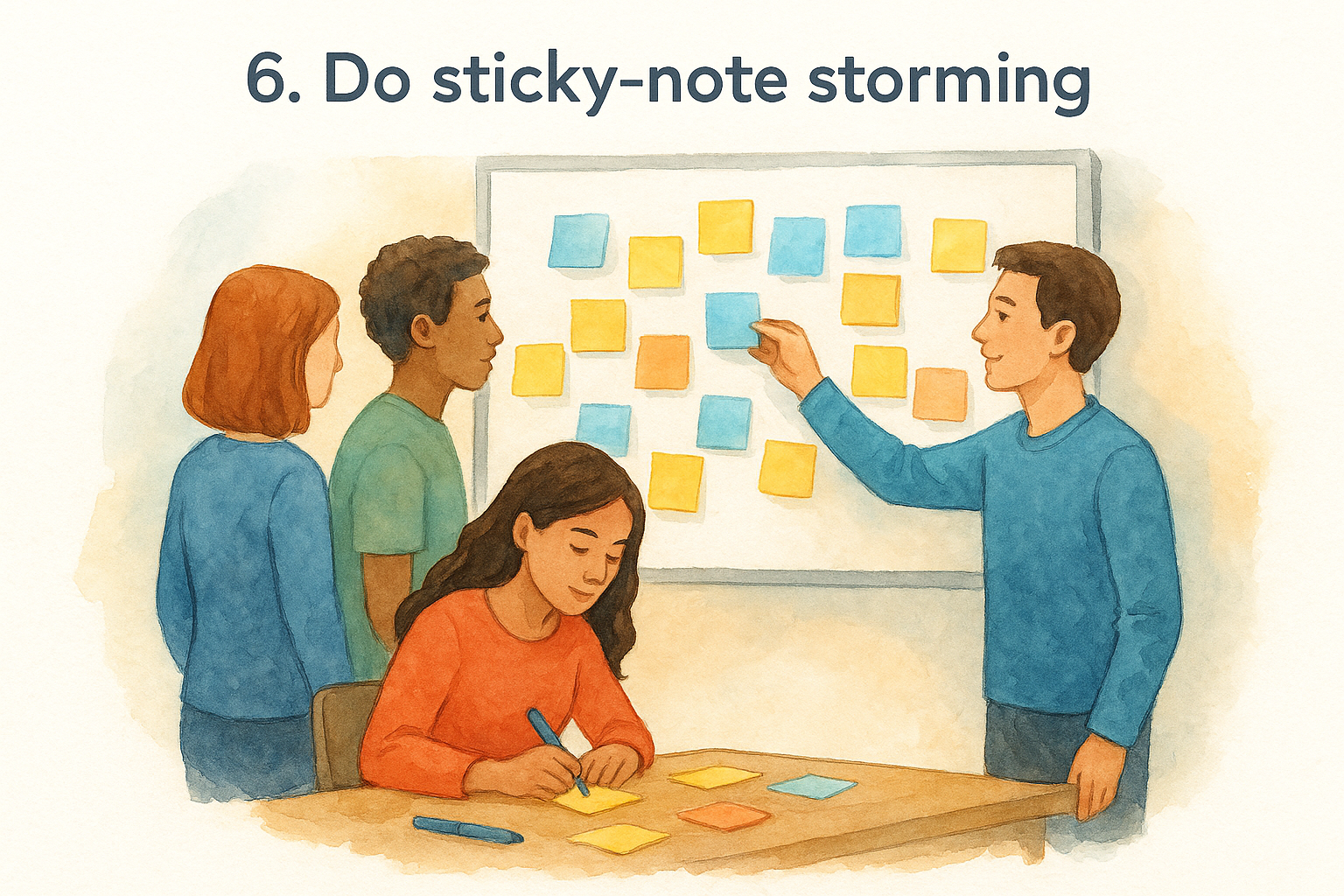 6. Do sticky-note storming