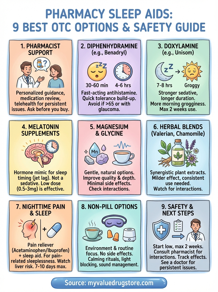 sleep aids pharmacy infographic