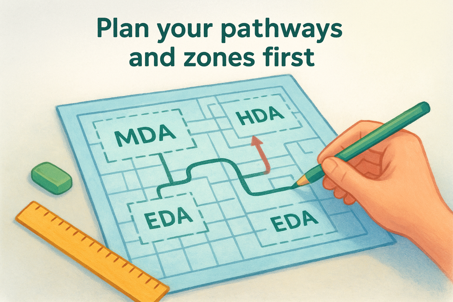 Plan your pathways and zones first