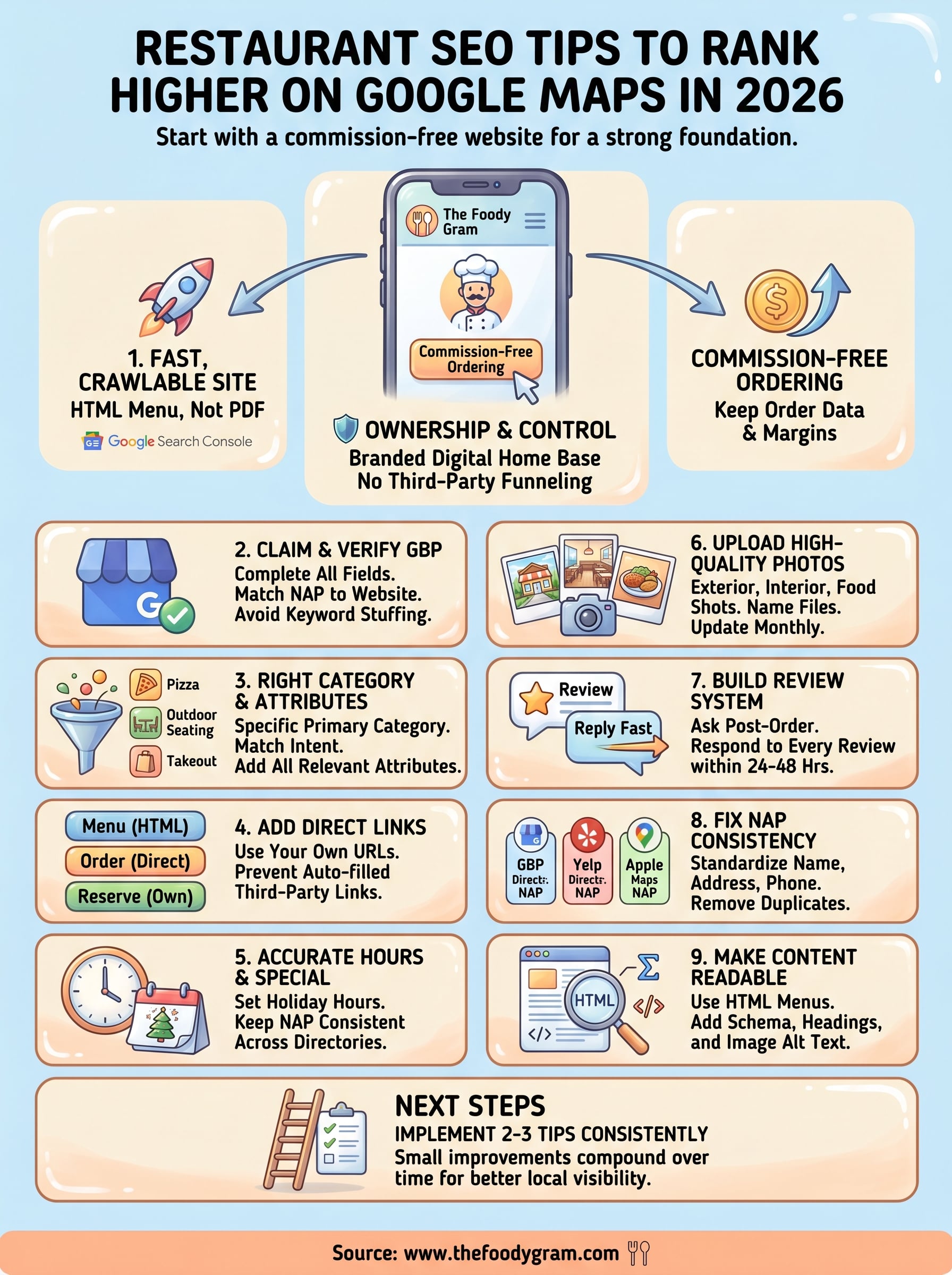 restaurant seo tips infographic