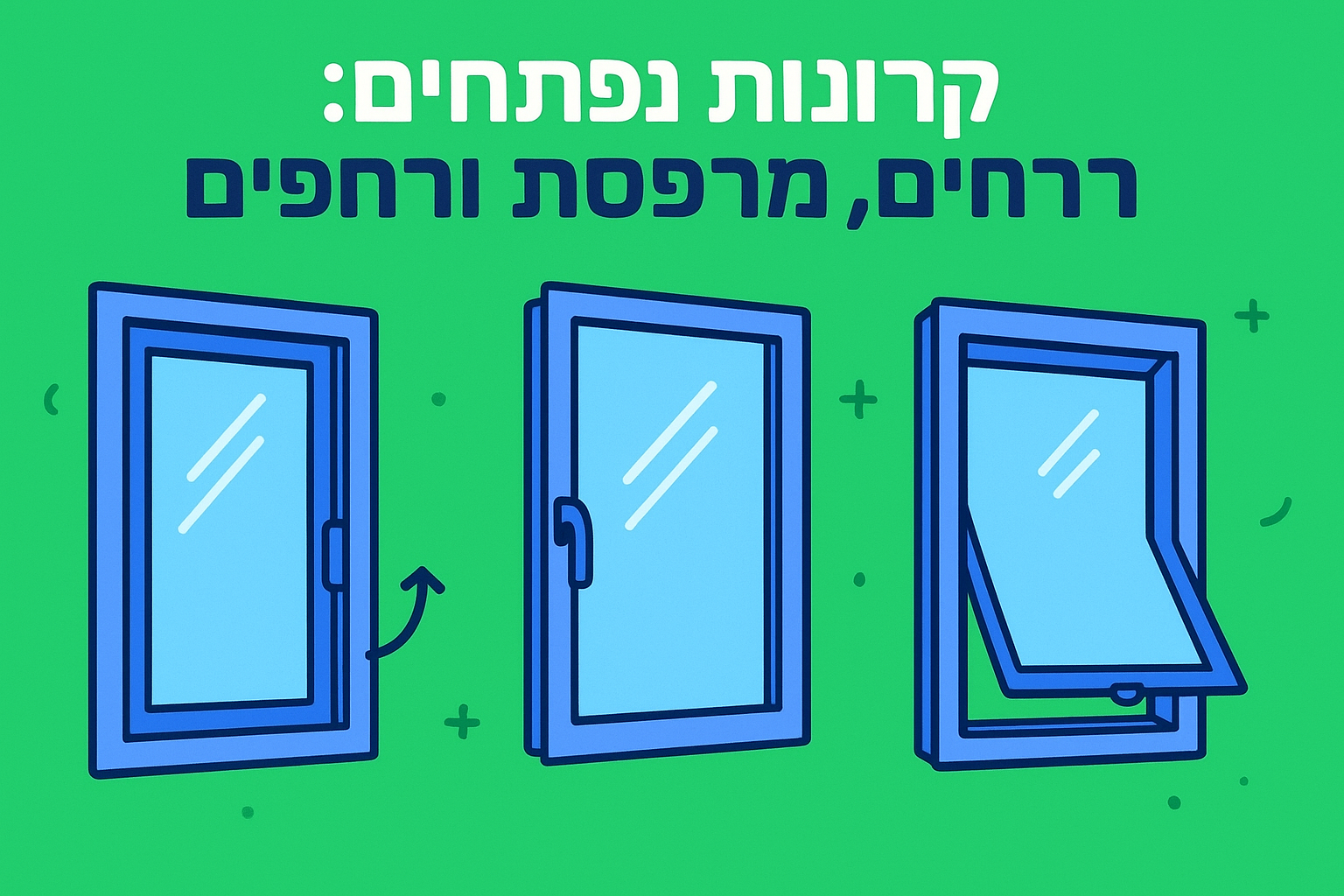חלונות נפתחים: קרניים, מרפסת ורחפים