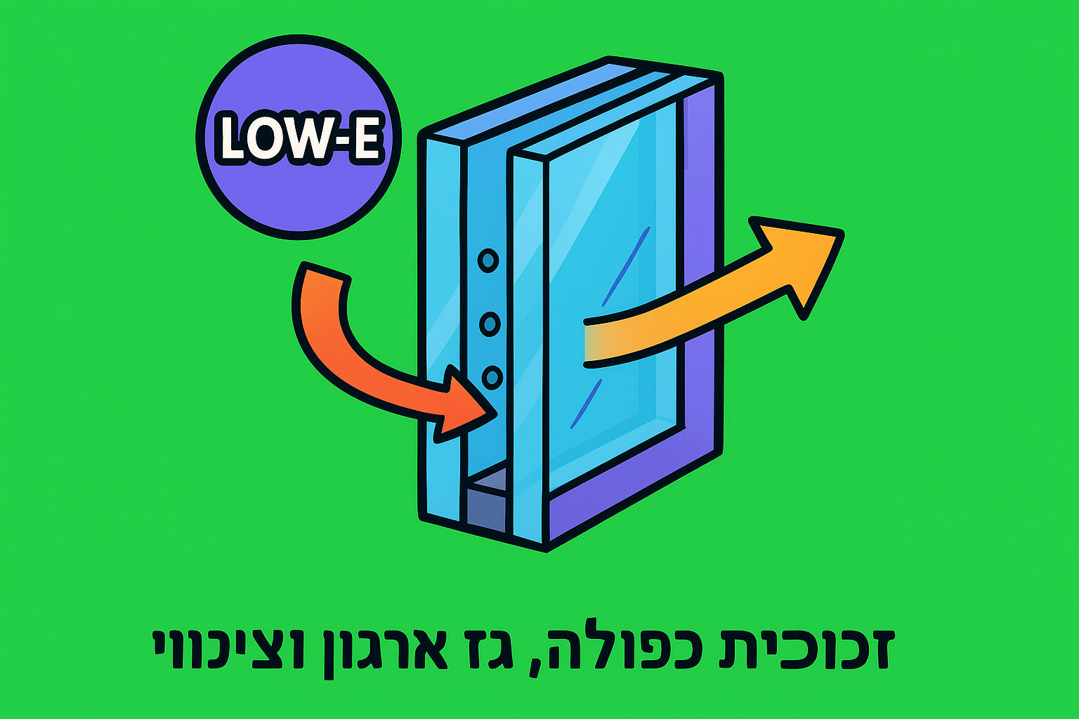 זכוכית כפולה, גז ארגון וציפויי Low-E