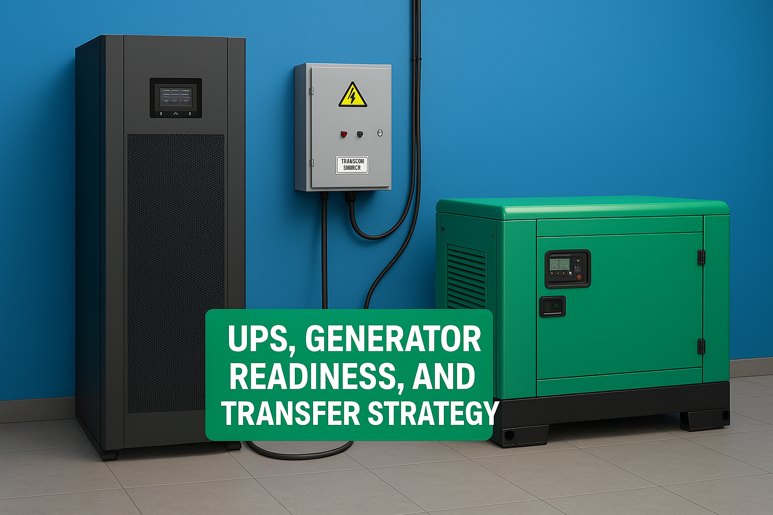Add UPS, generator readiness, and transfer strategy
