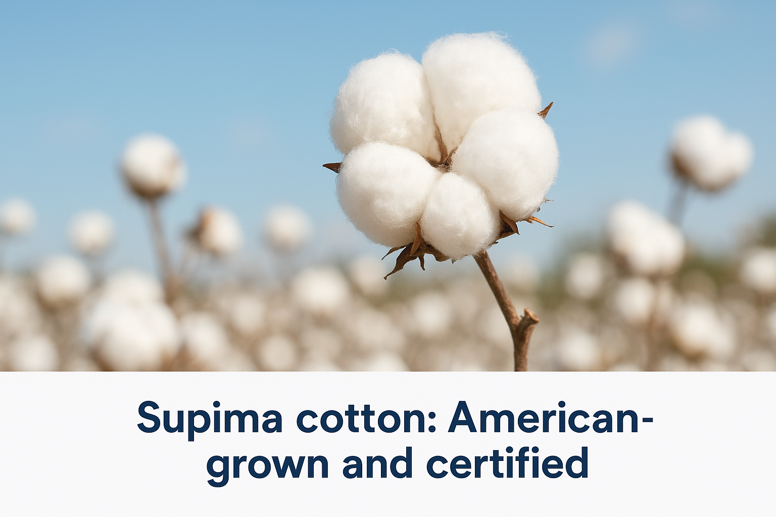 Supima cotton: American-grown and certified