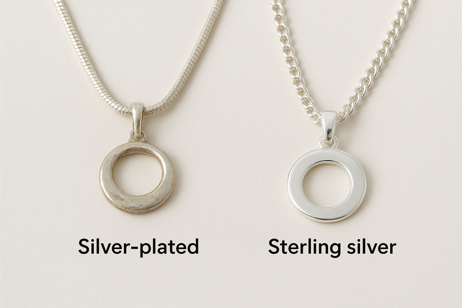Silver-plated vs. sterling silver