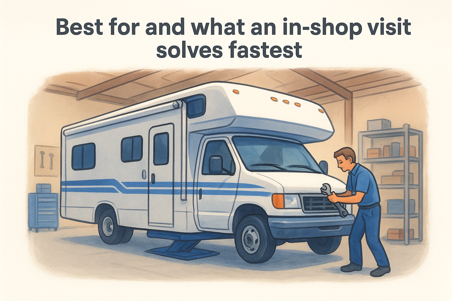 Best for and what an in-shop visit solves fastest