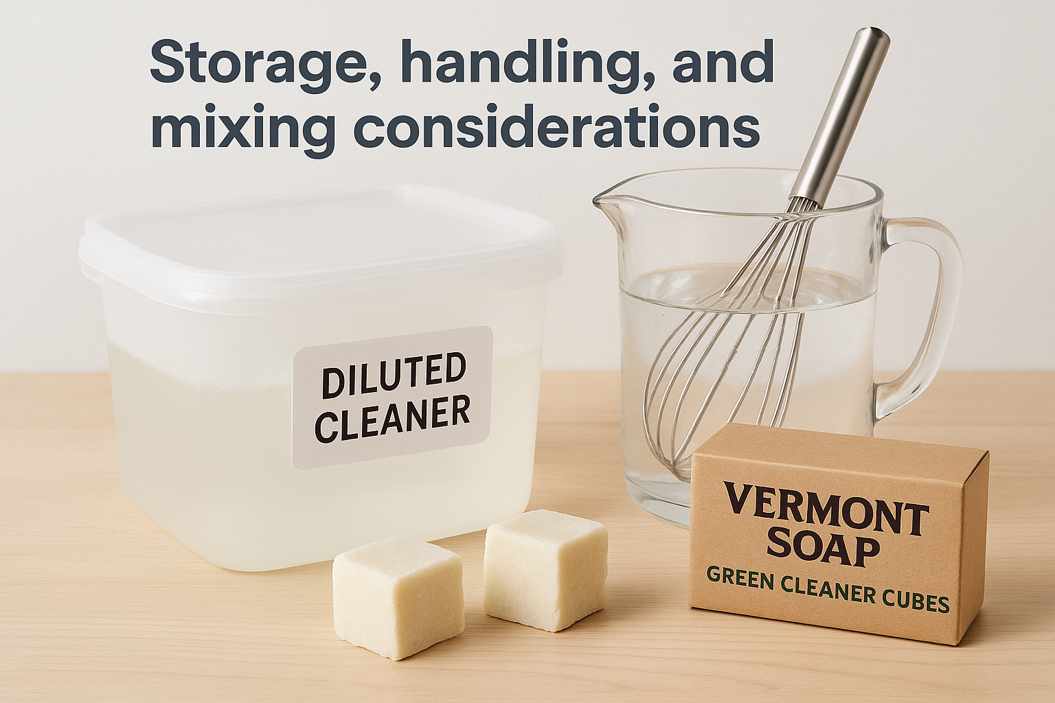 Storage, handling, and mixing considerations