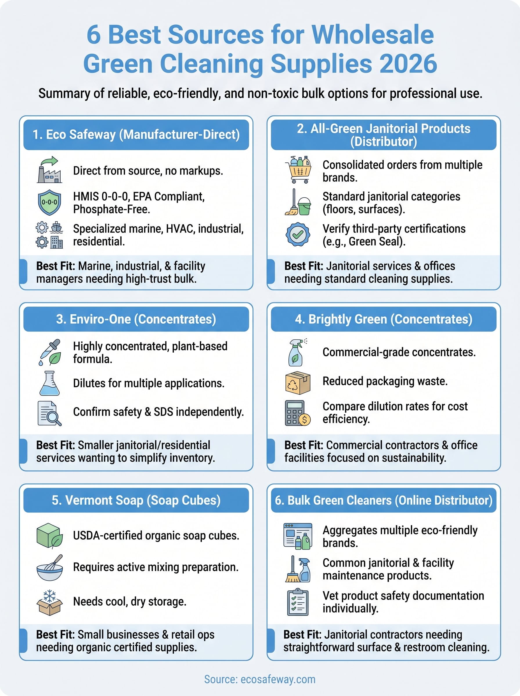 wholesale green cleaning supplies infographic