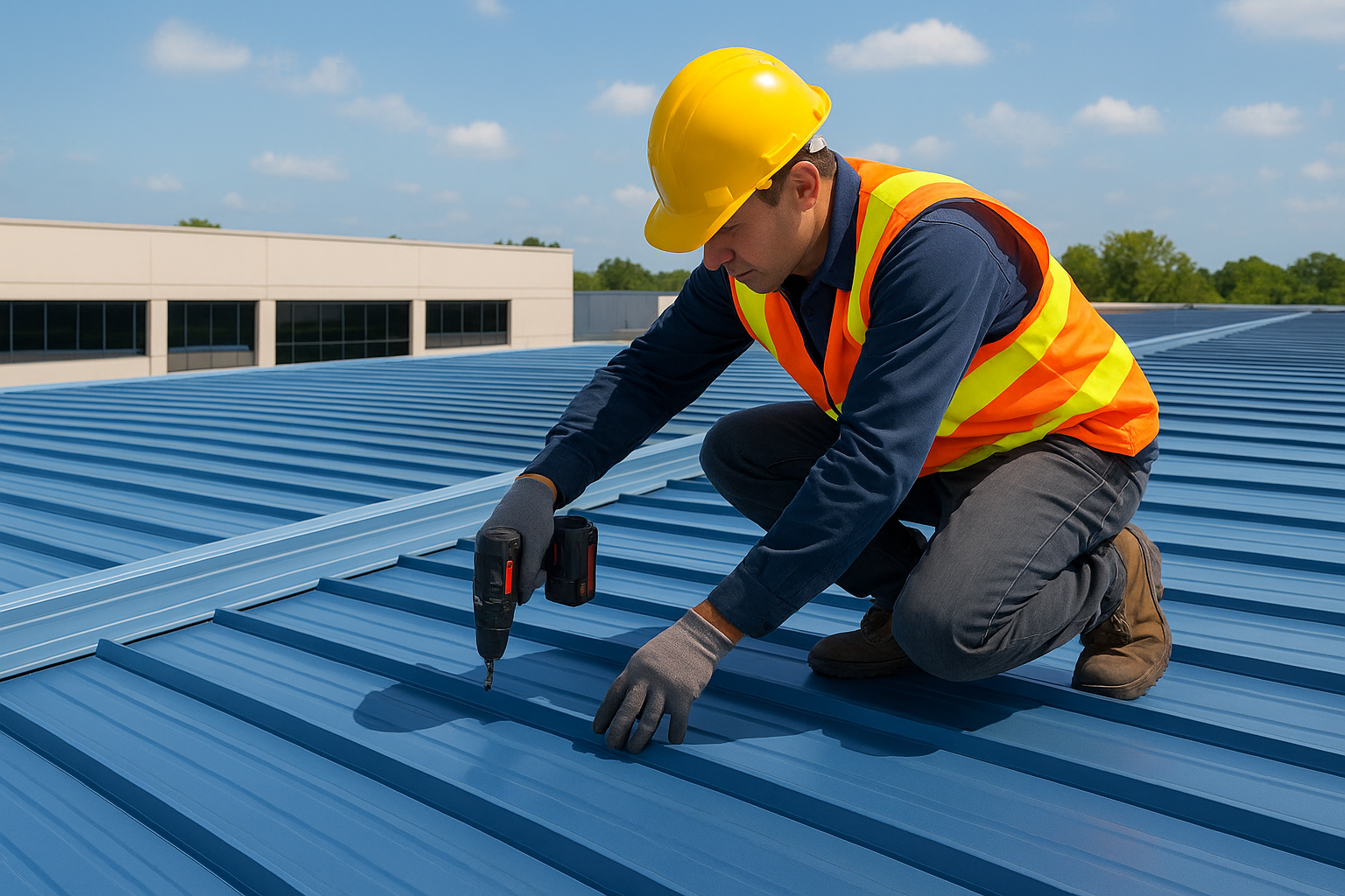 5. A commercial roofing contractor that installs metal