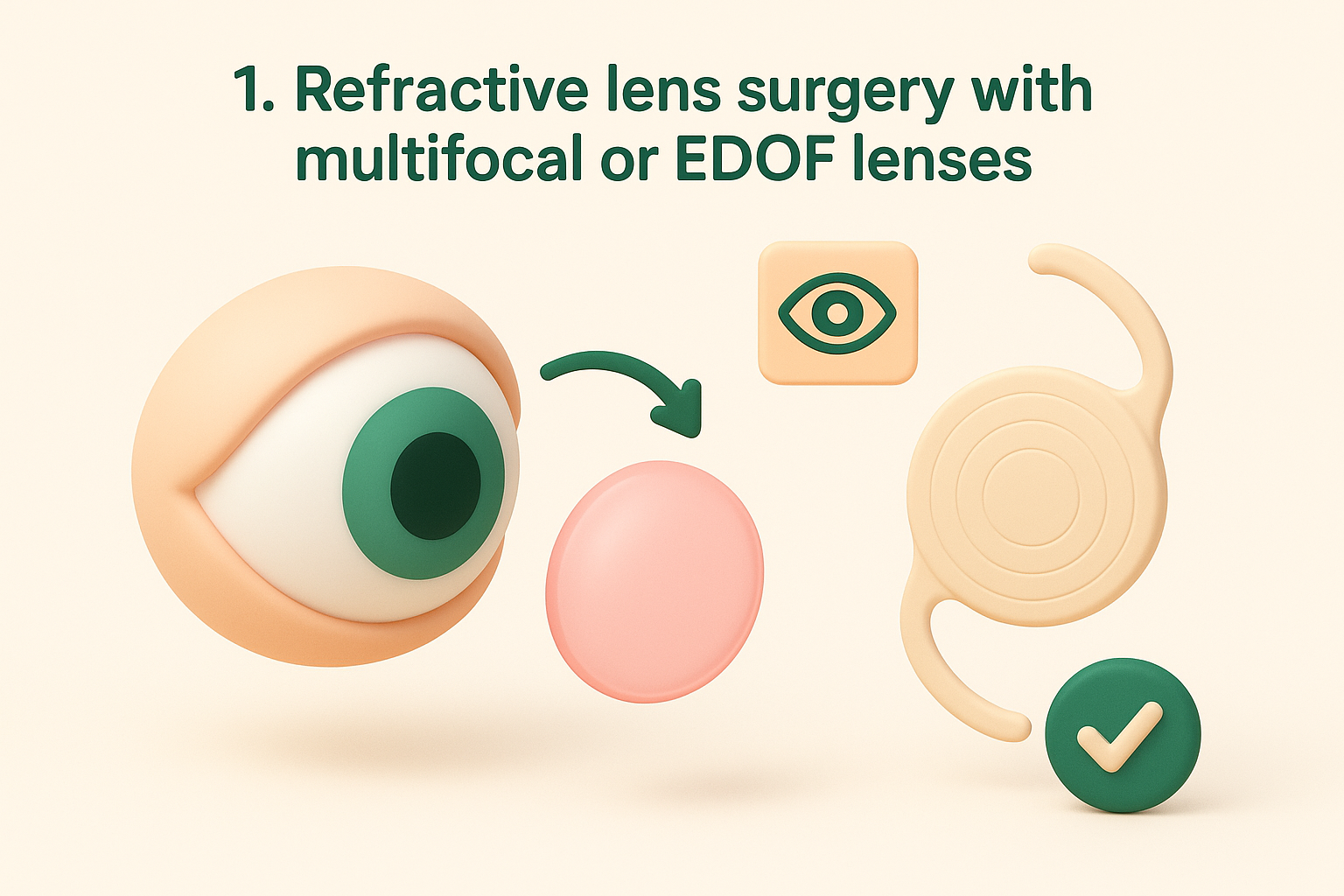 1. Refractive lens surgery with multifocal or EDOF lenses