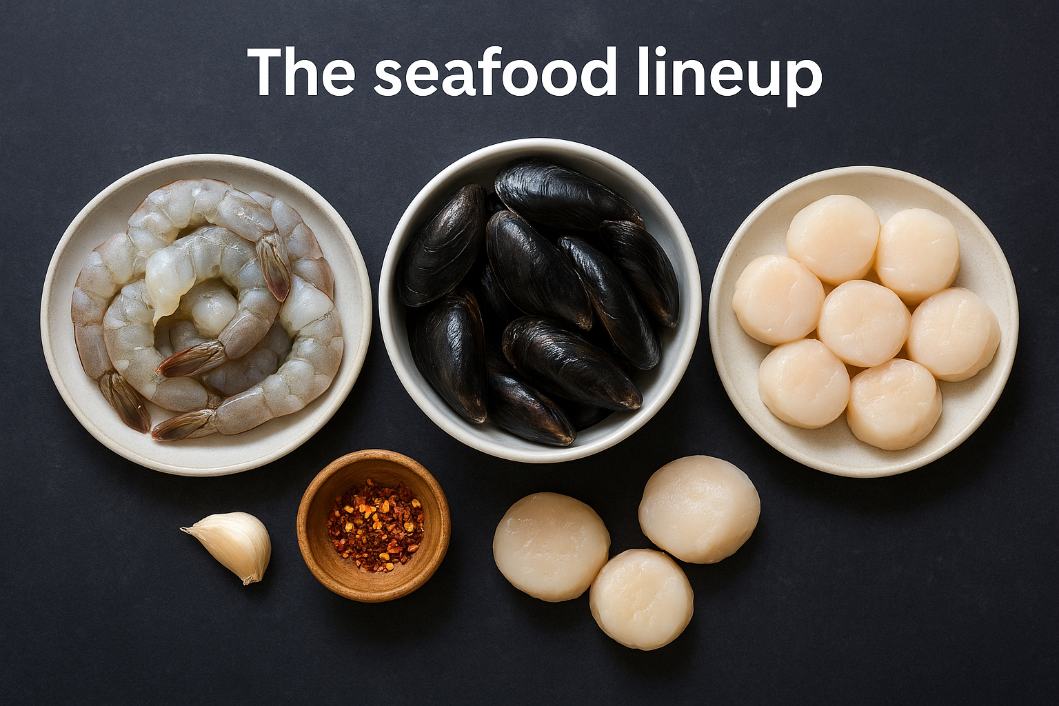 The seafood lineup