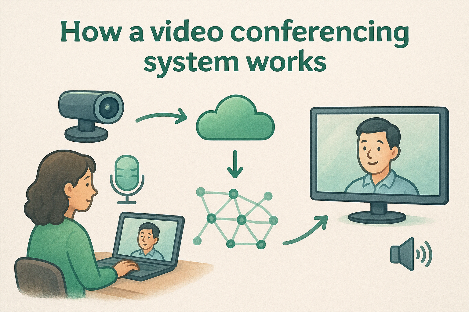 How a video conferencing system works