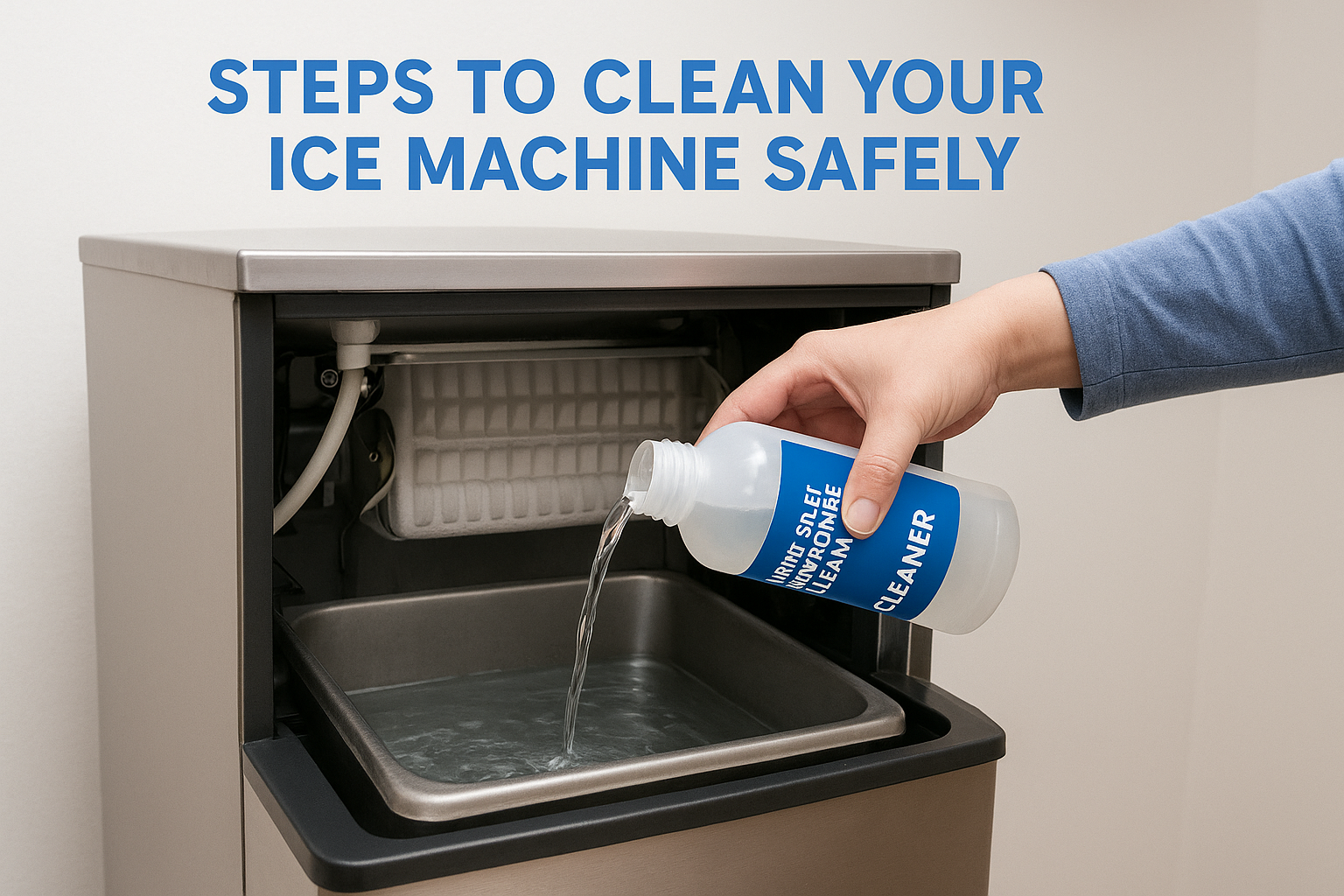 Steps to clean your ice machine safely