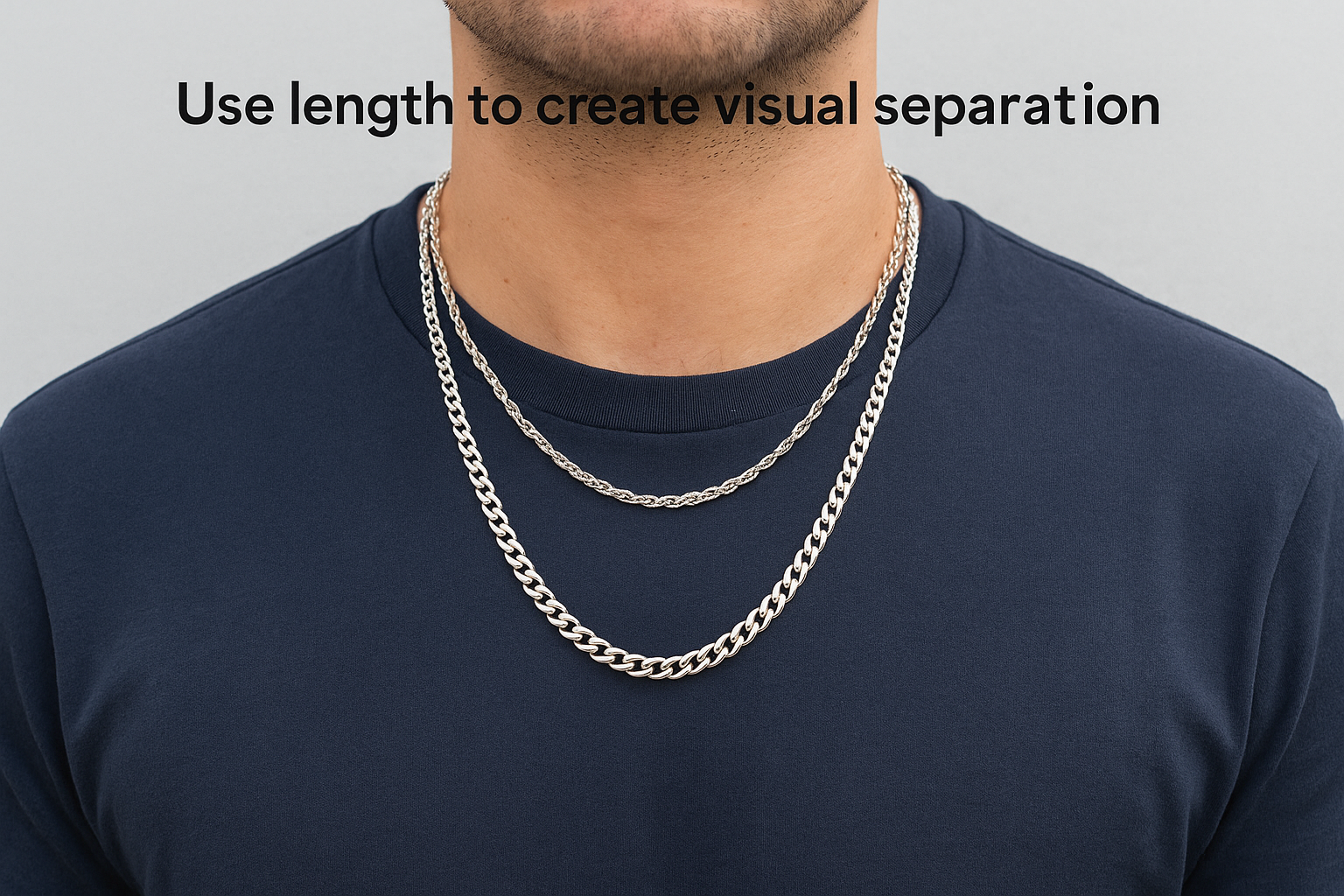 Use length to create visual separation