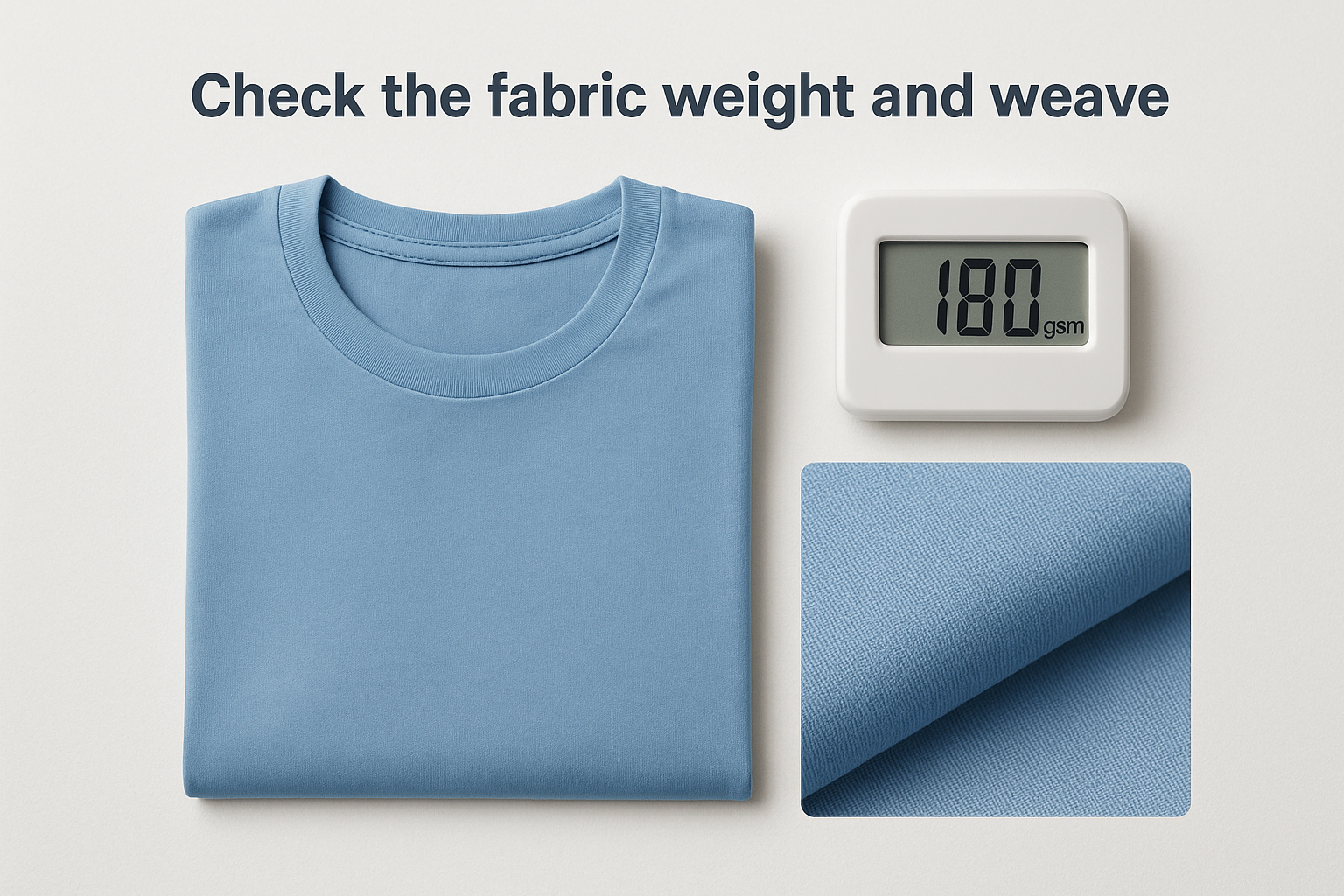 Check the fabric weight and weave
