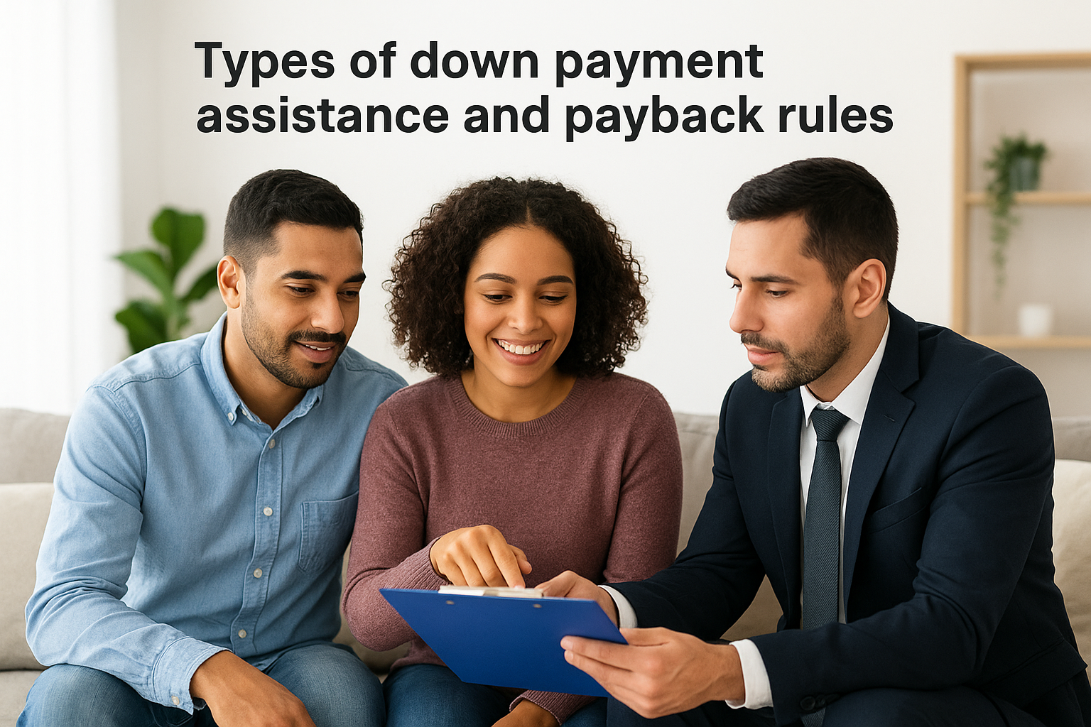 Types of down payment assistance and payback rules