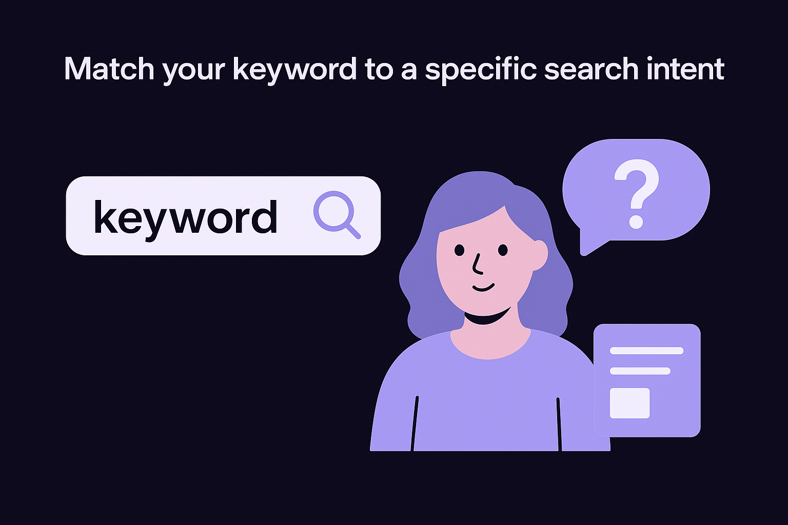Match your keyword to a specific search intent