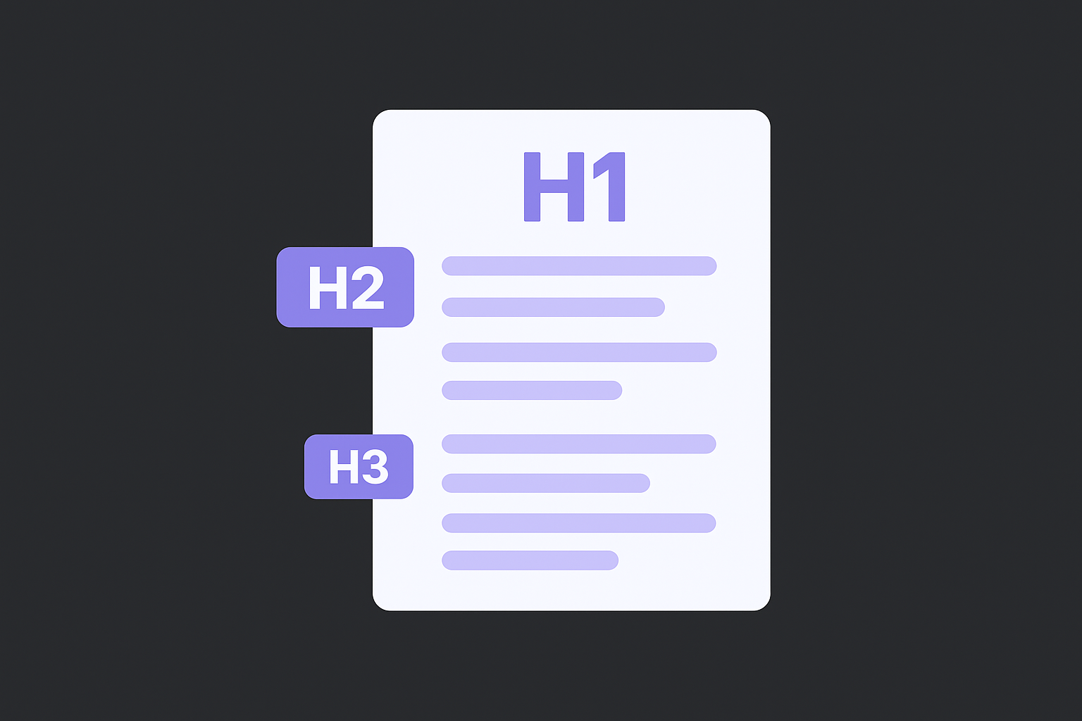 Structure headings with a clear hierarchy