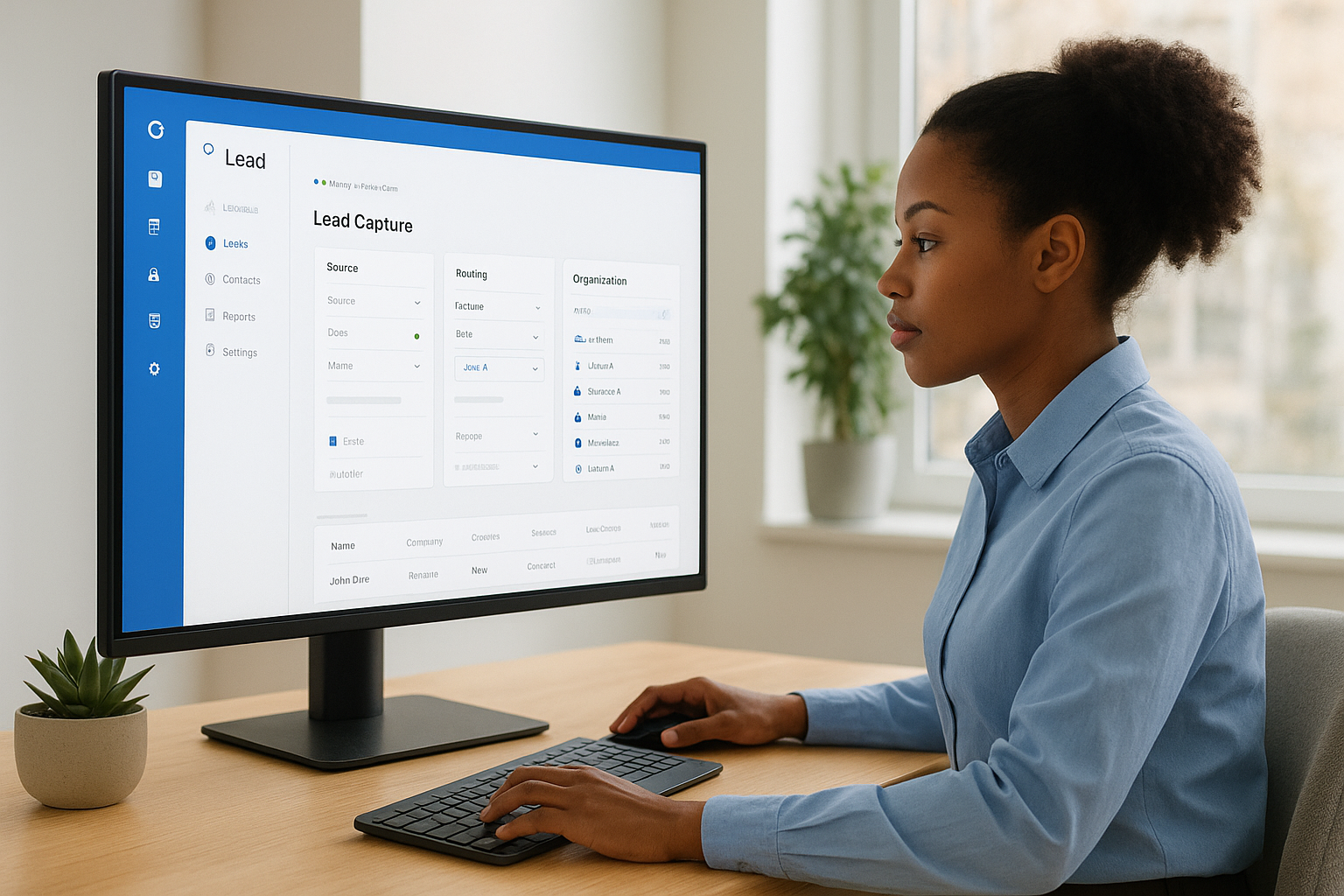 Lead capture, routing, and organization