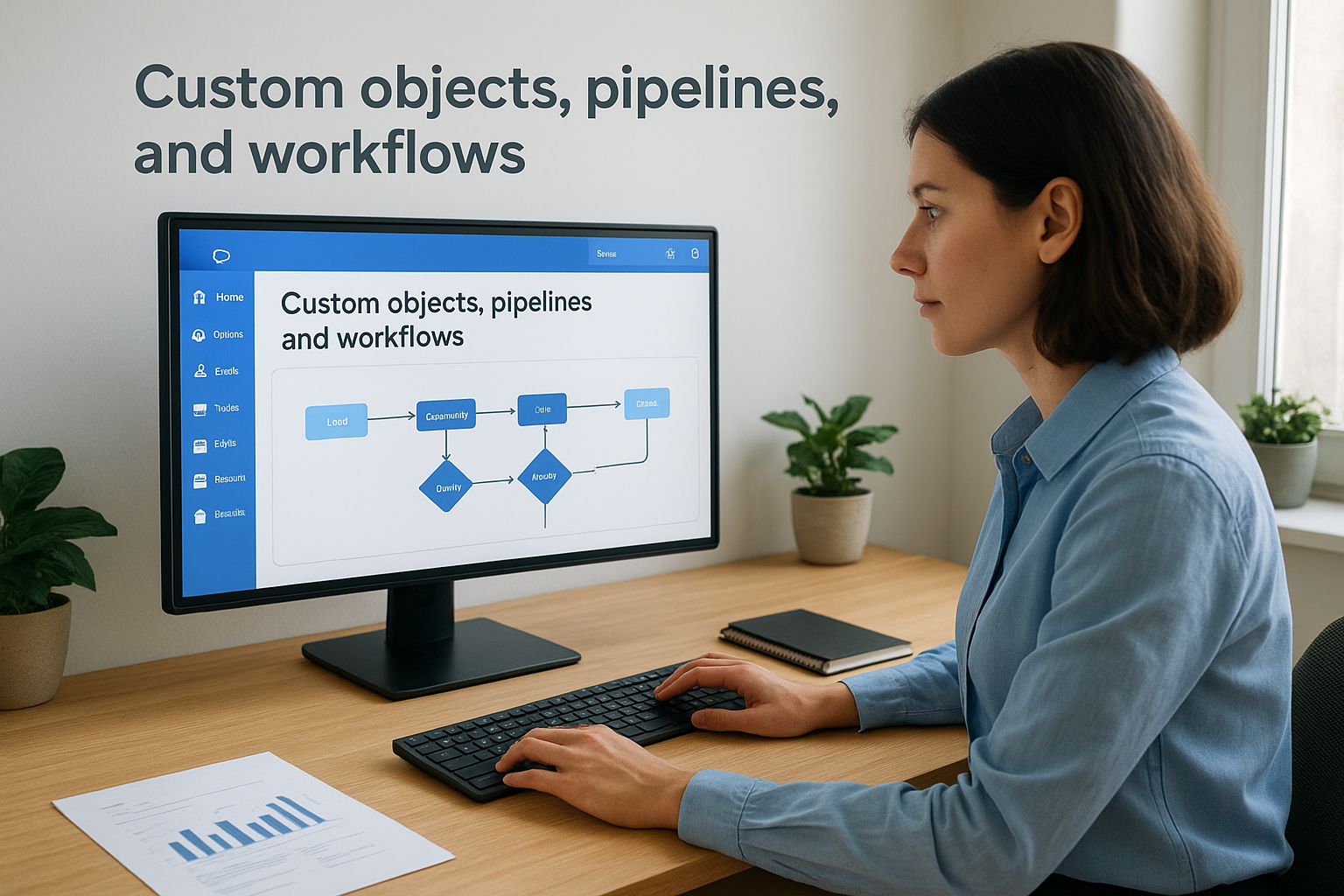 Custom objects, pipelines, and workflows