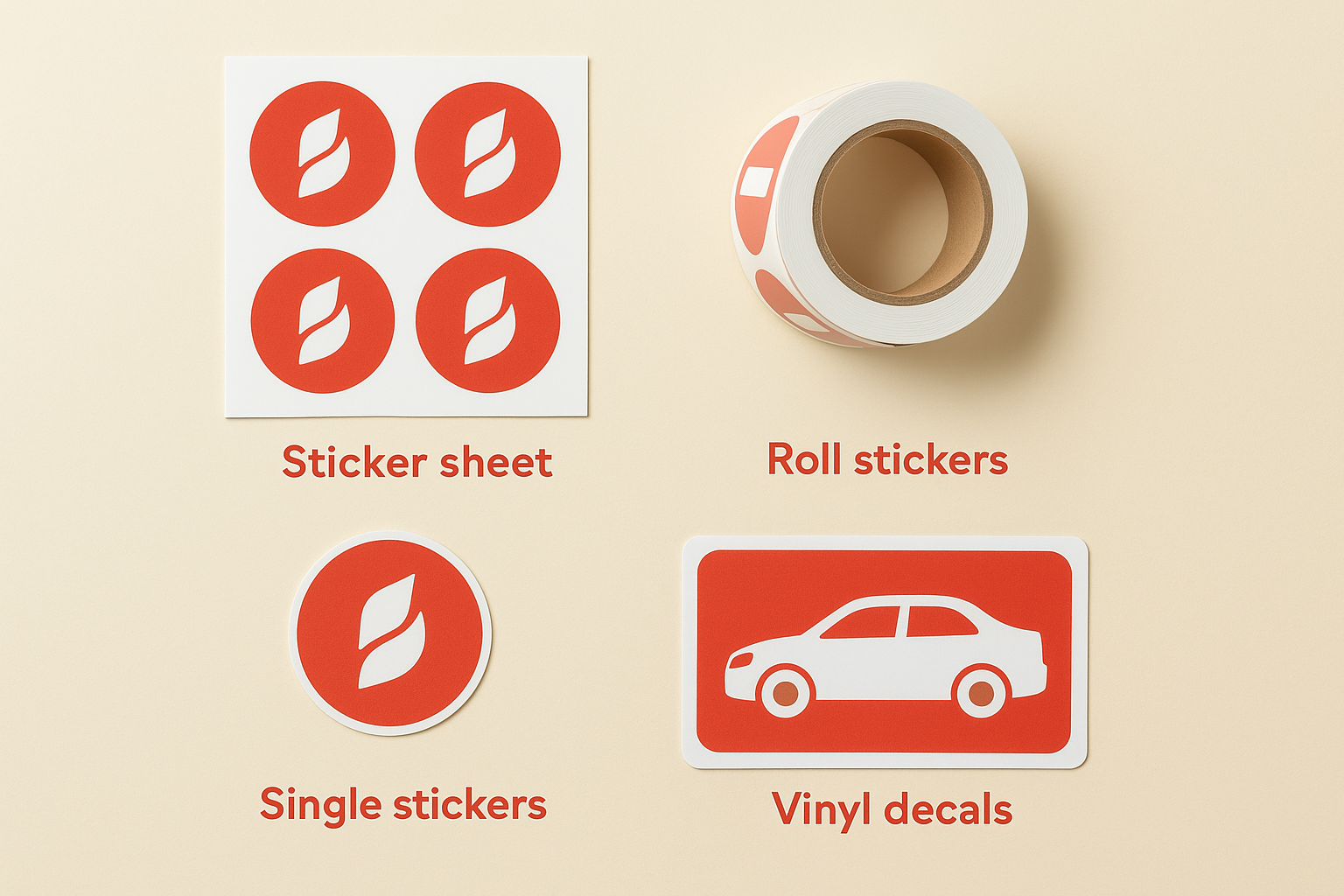 Vistaprint sticker categories