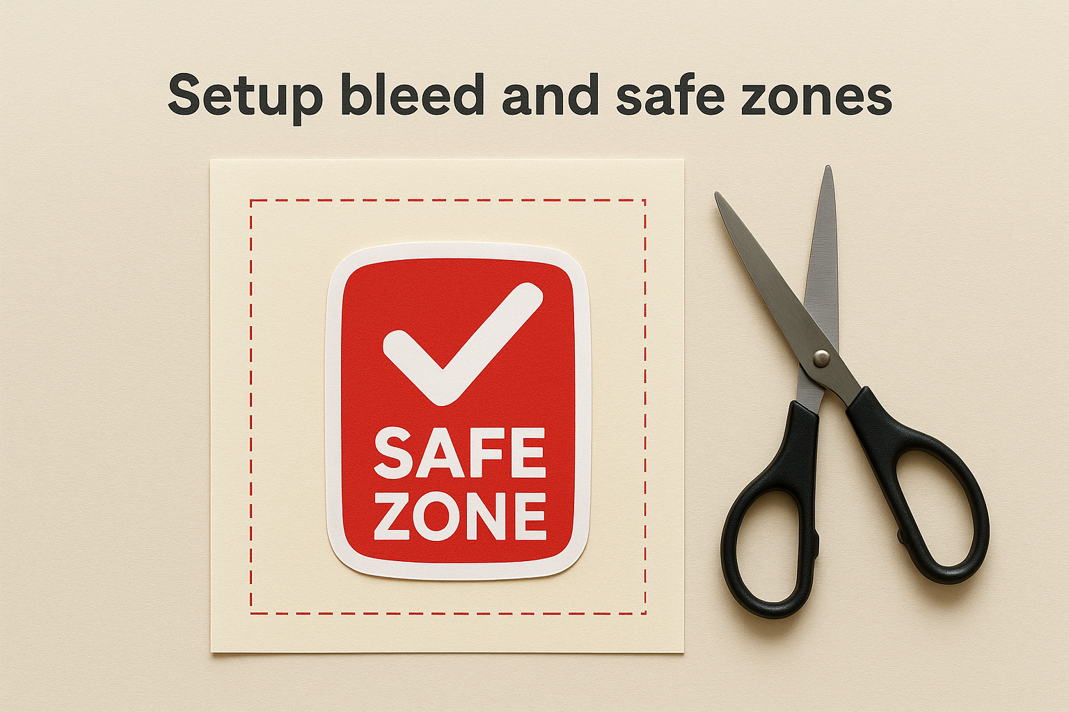 Set up bleed and safe zones