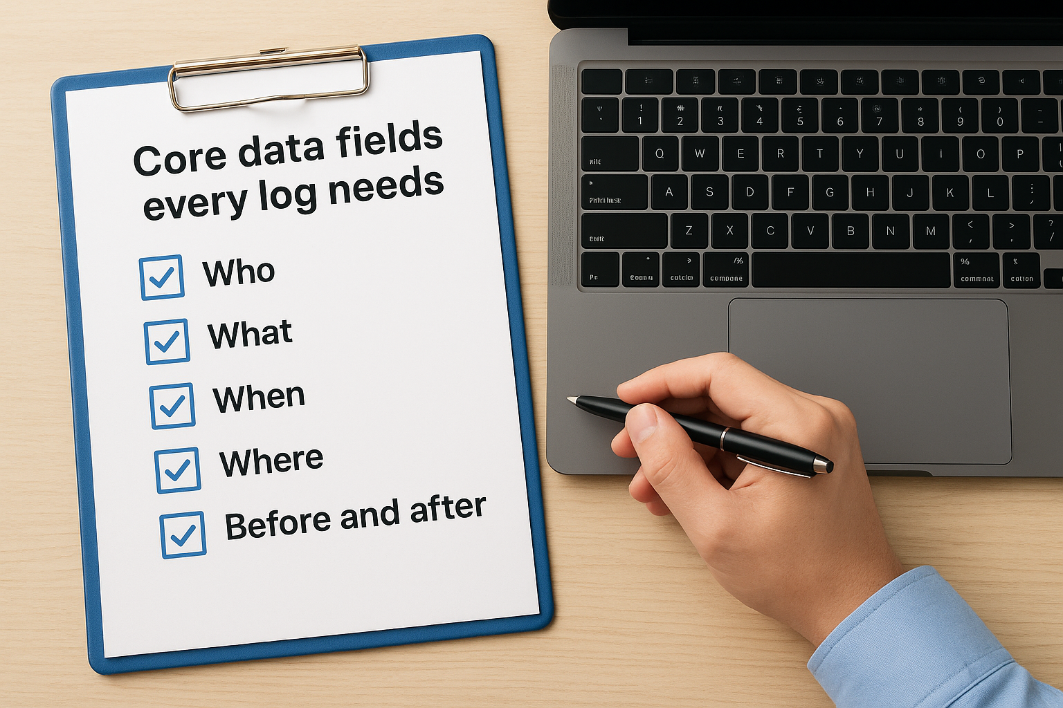 Core data fields every log needs