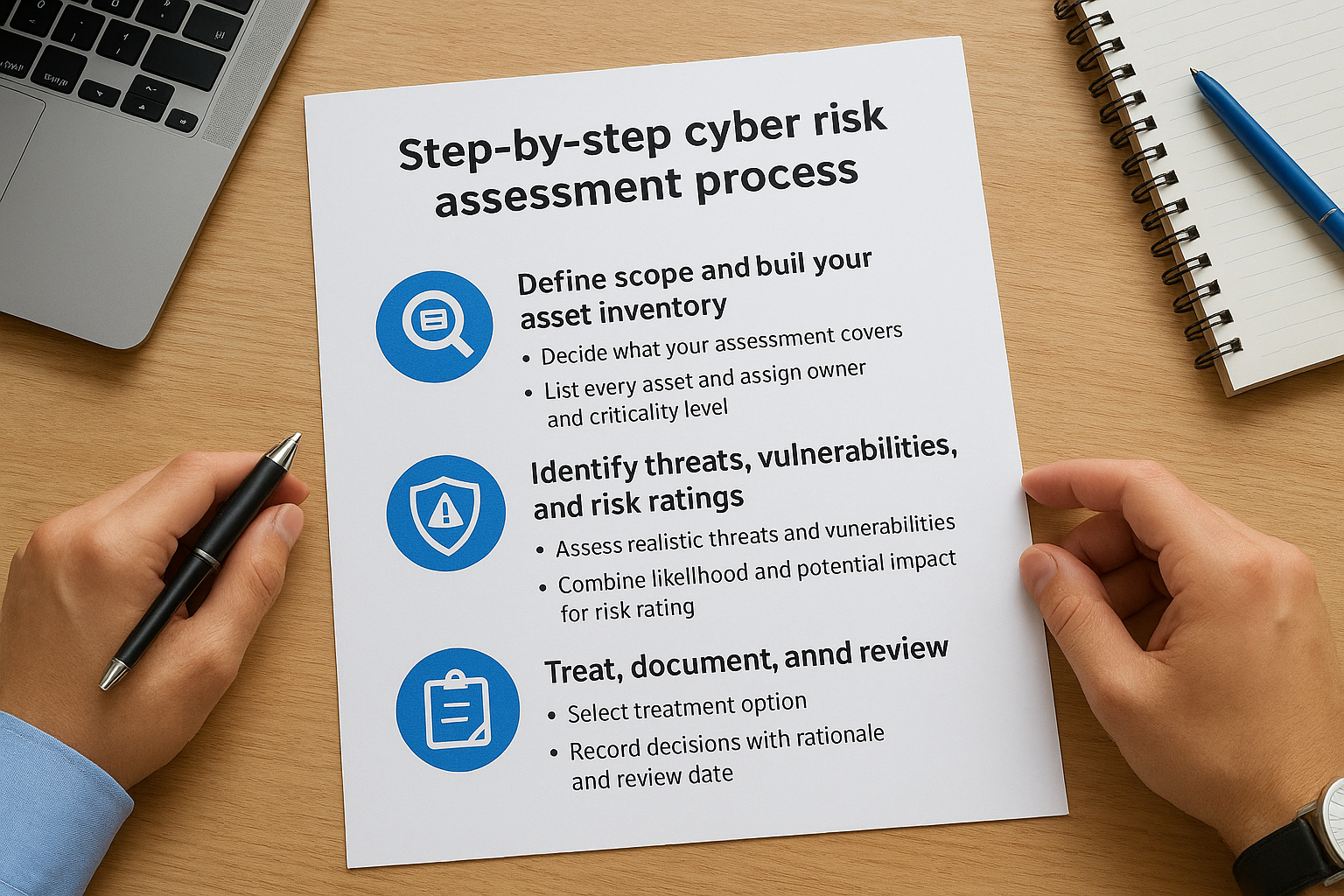 Step-by-step cyber risk assessment process