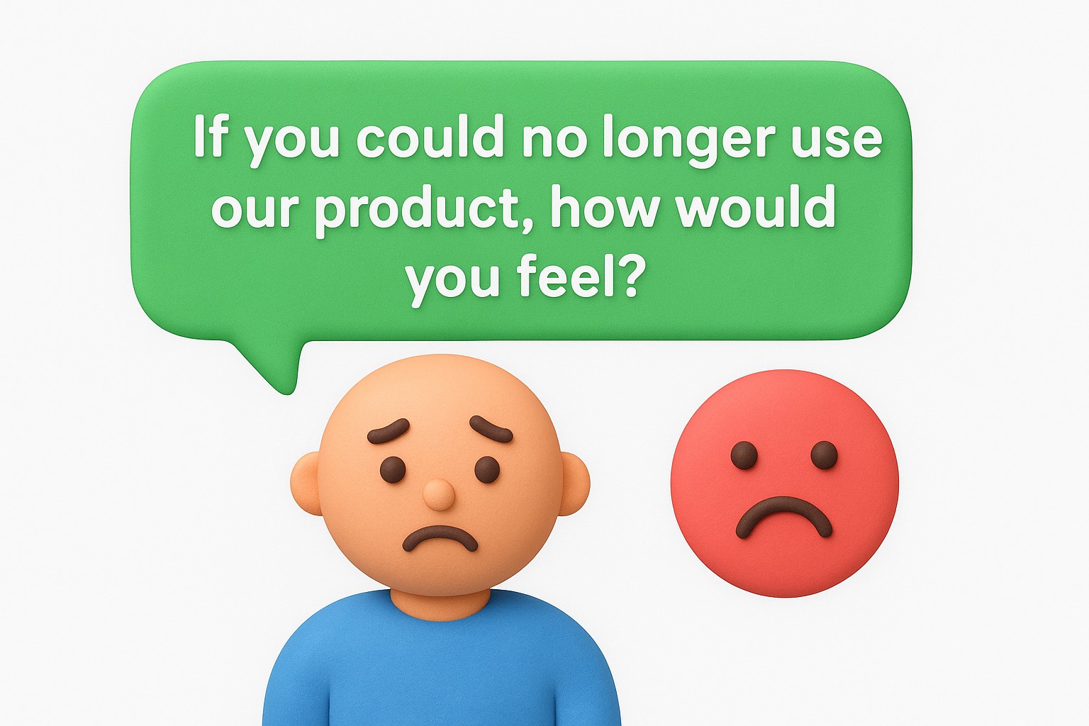 1. If you could no longer use our product, how would you feel?