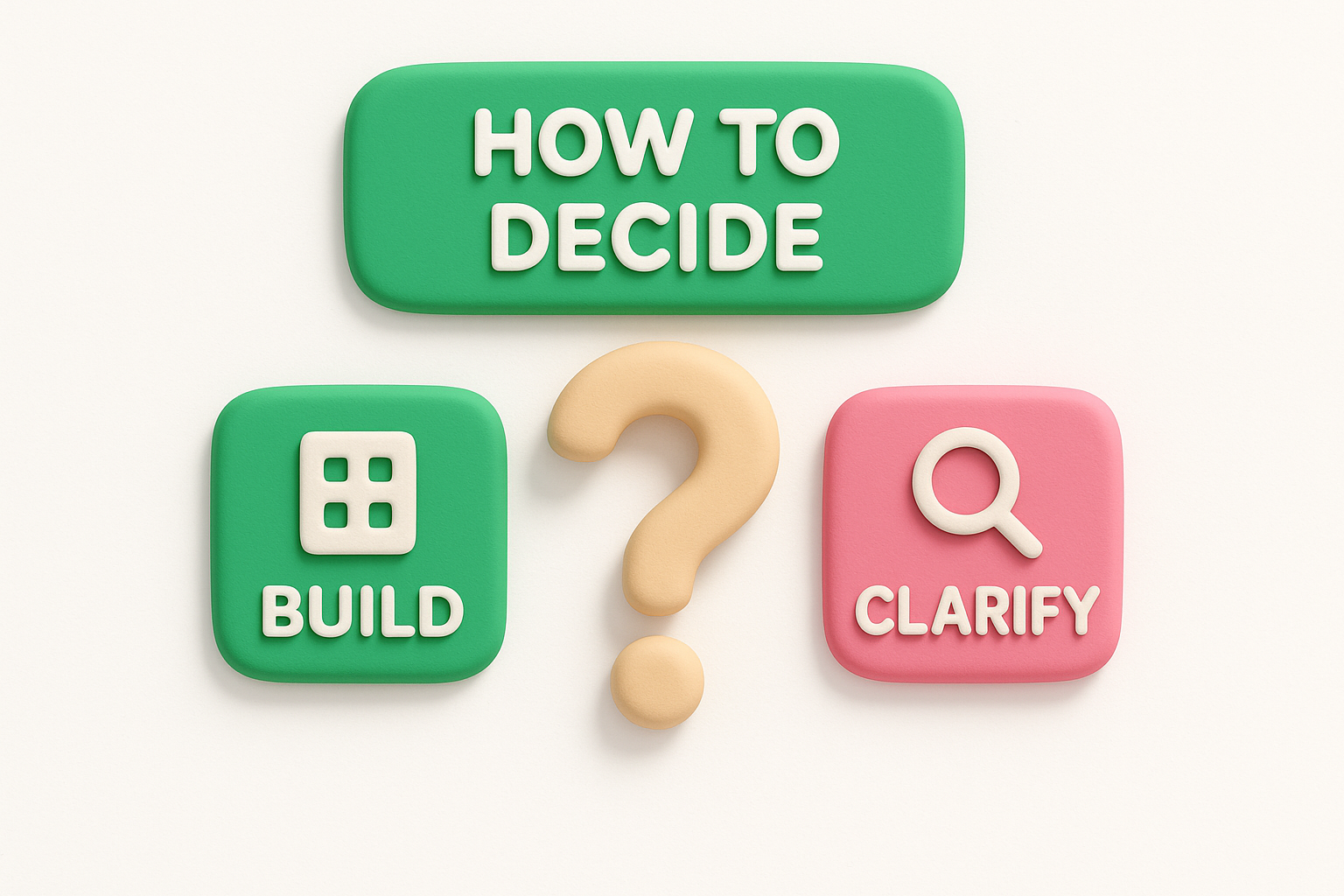 How to decide between building and clarifying