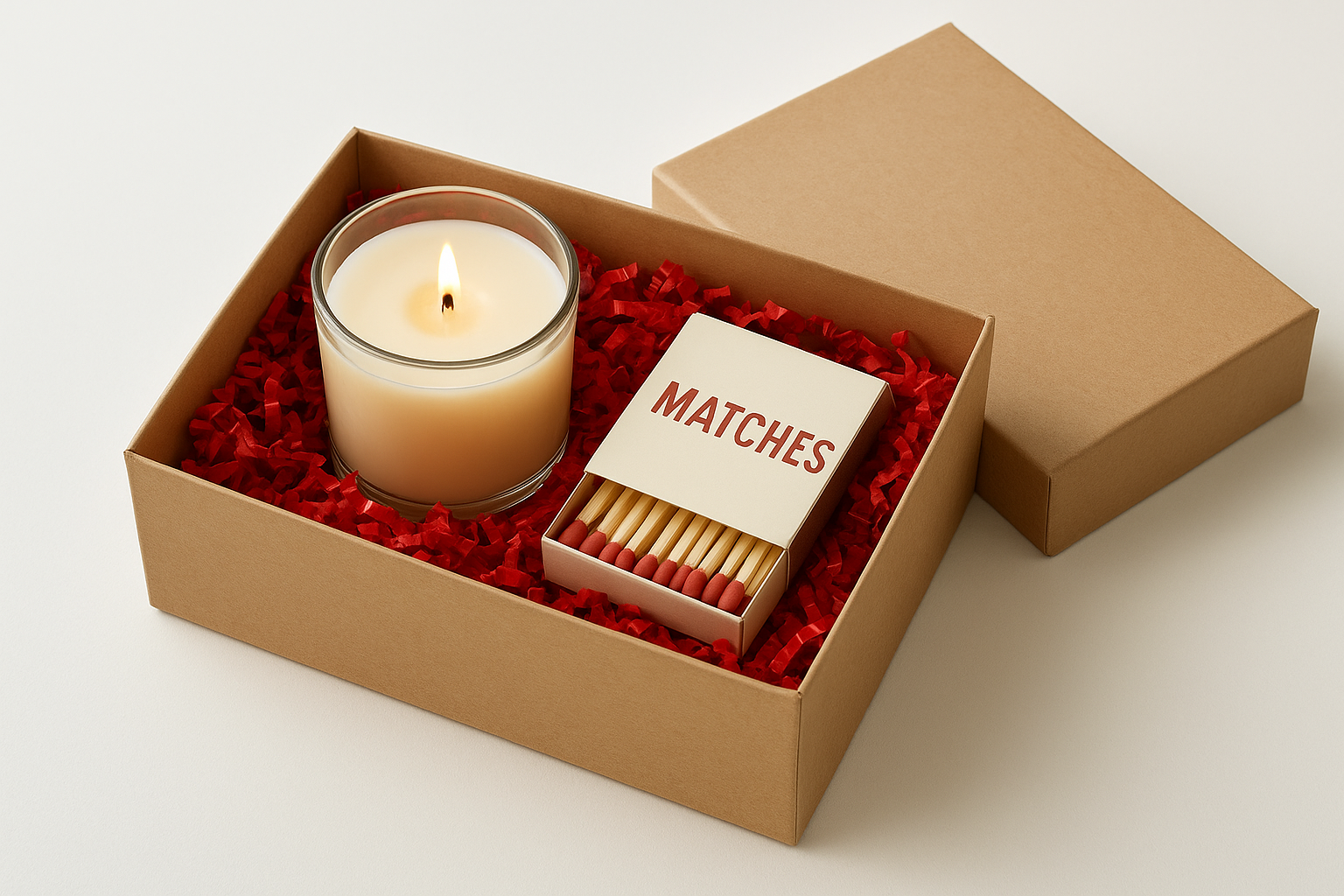 5. Gift set packaging with a matchbox add-on