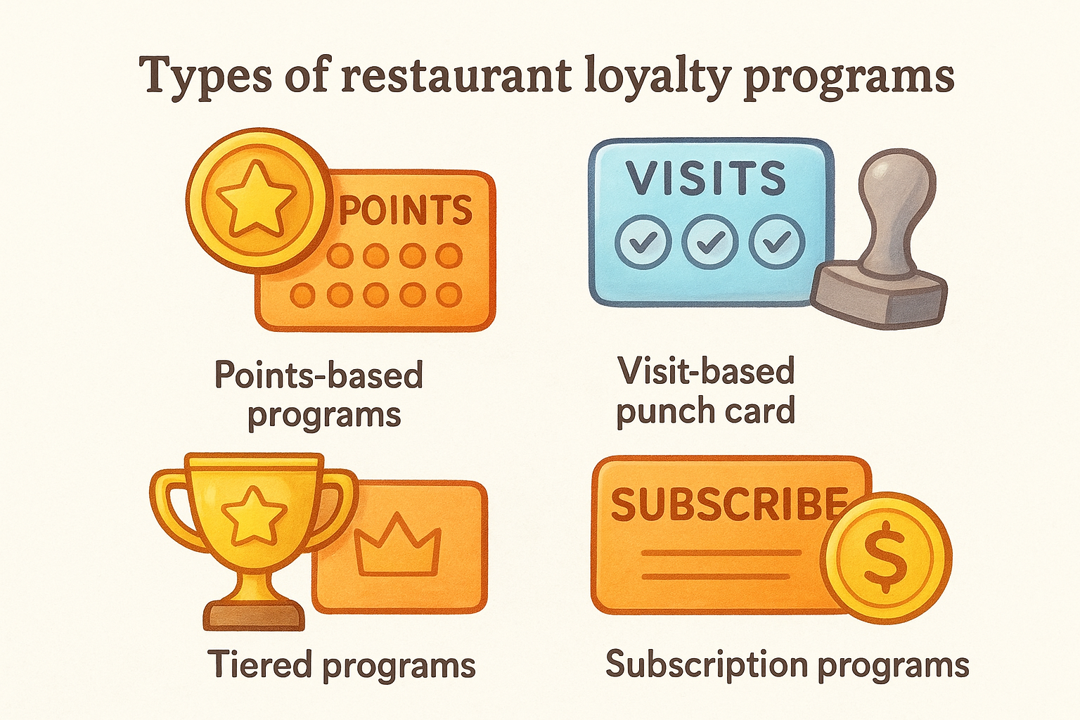 Types of restaurant loyalty programs