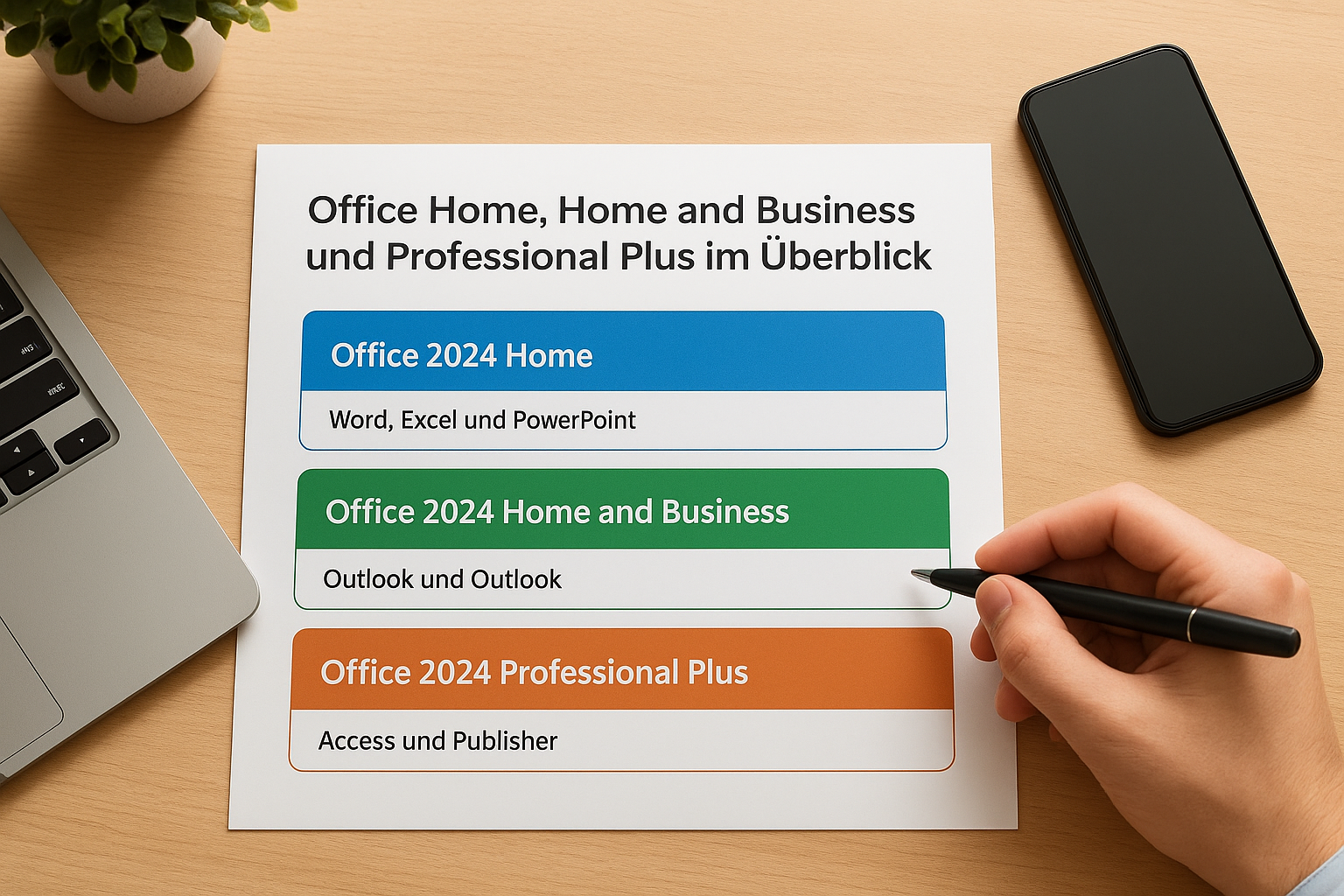 Office Home, Home and Business und Professional Plus im Überblick