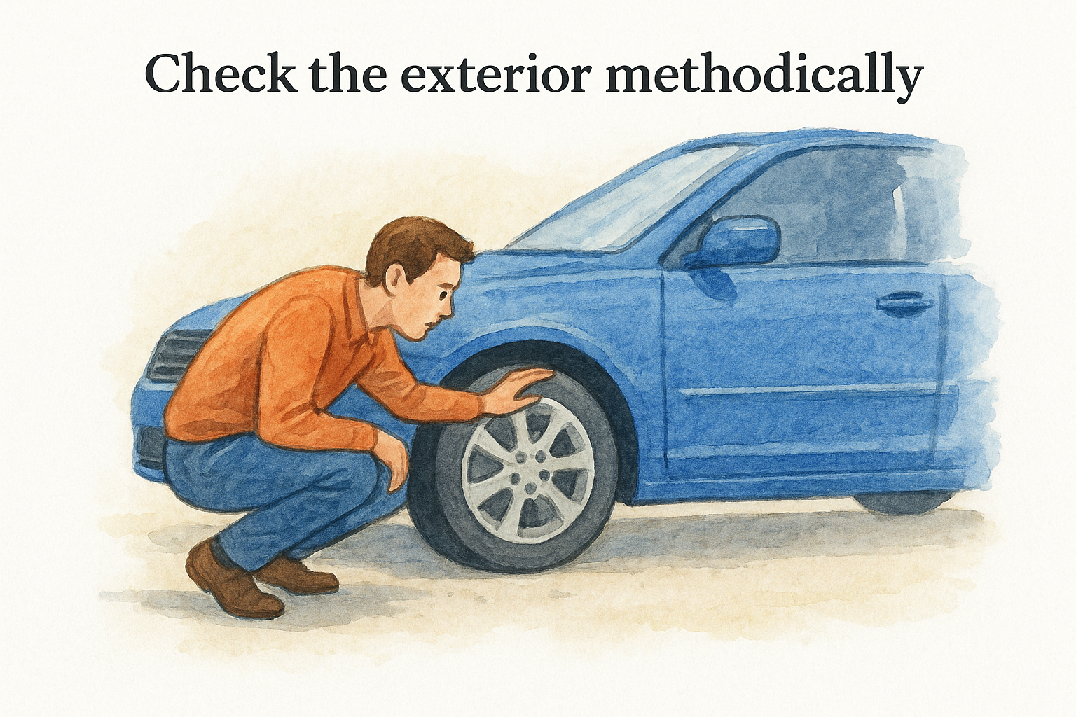 Check the exterior methodically