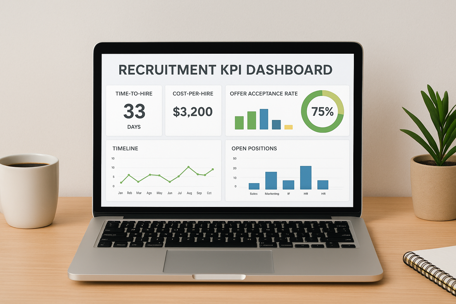2. Someka recruitment KPI dashboard Excel template