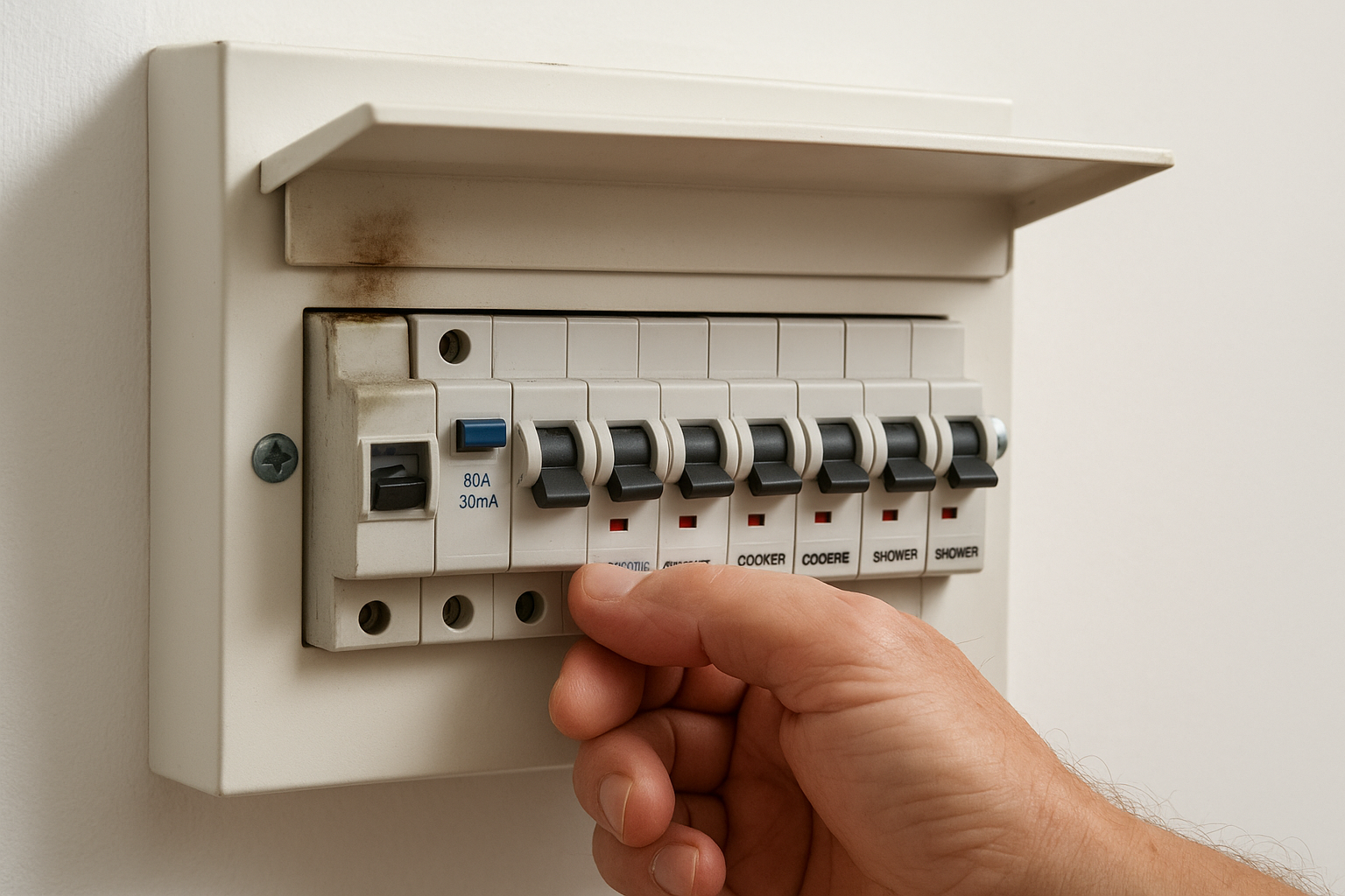Quick safety checks at the consumer unit