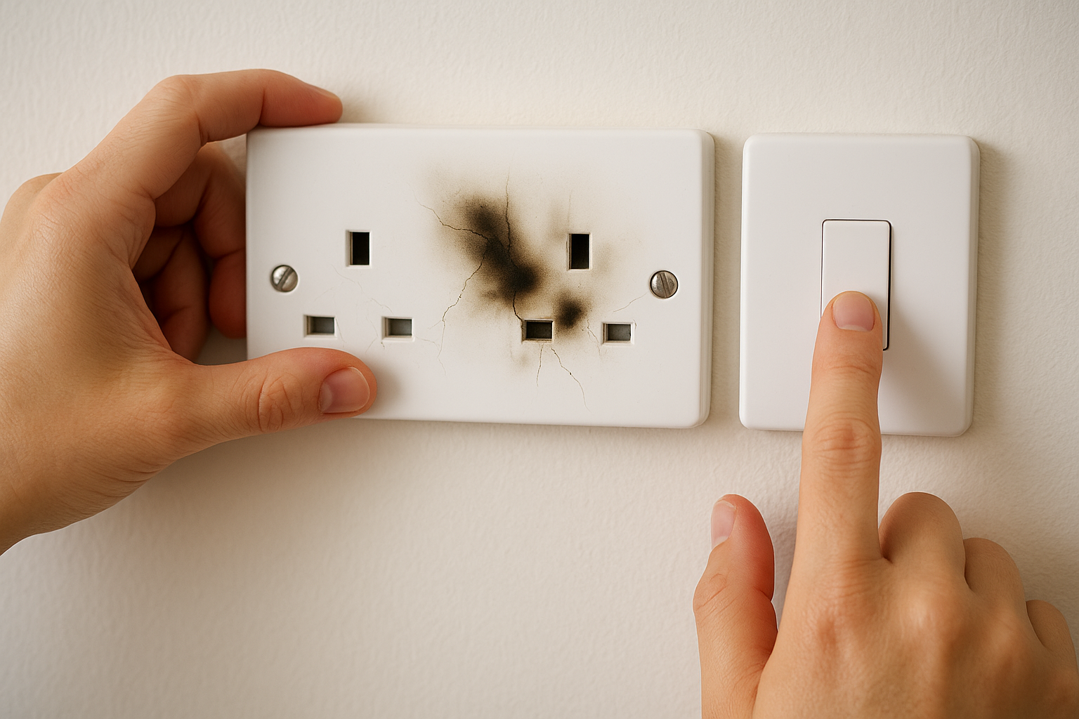 Visual checks on sockets and switches