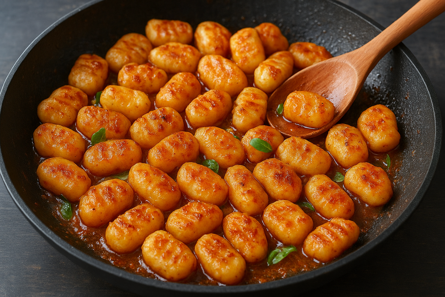 Finish them in the pan for the best texture