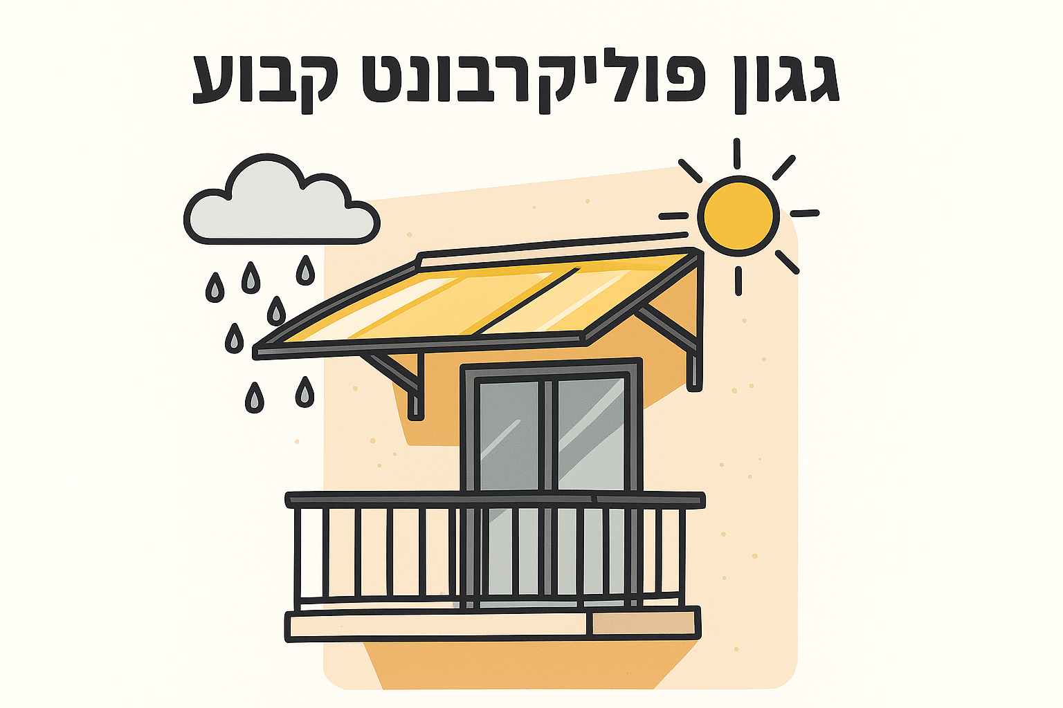 4. גגון פוליקרבונט קבוע