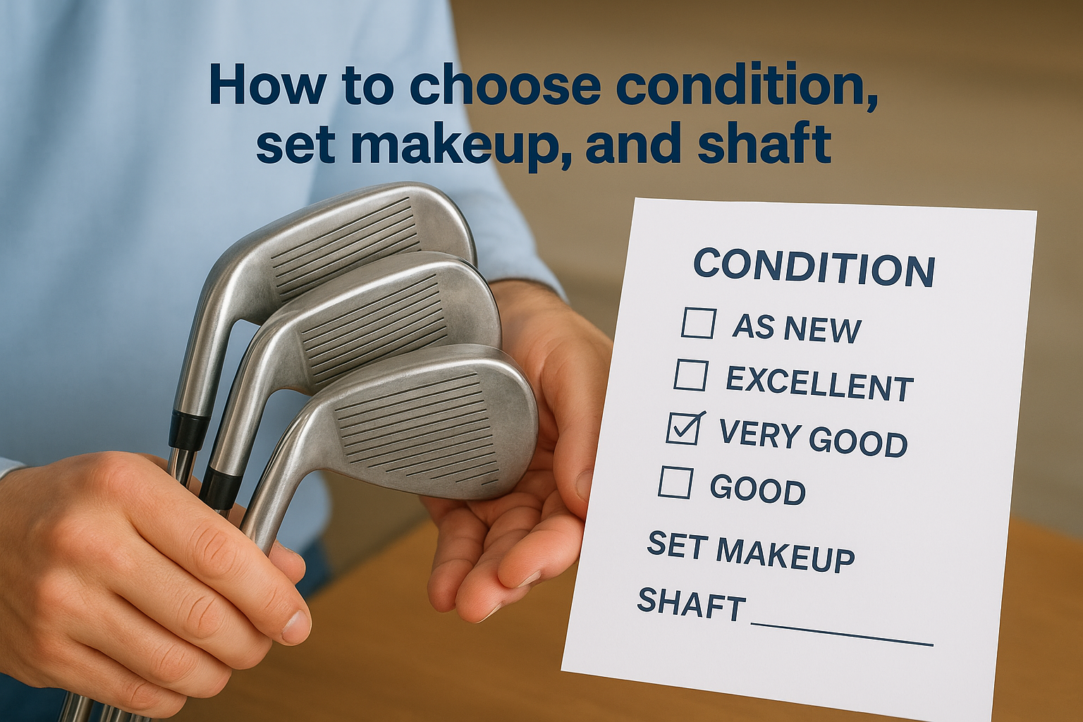 How to choose condition, set makeup, and shaft