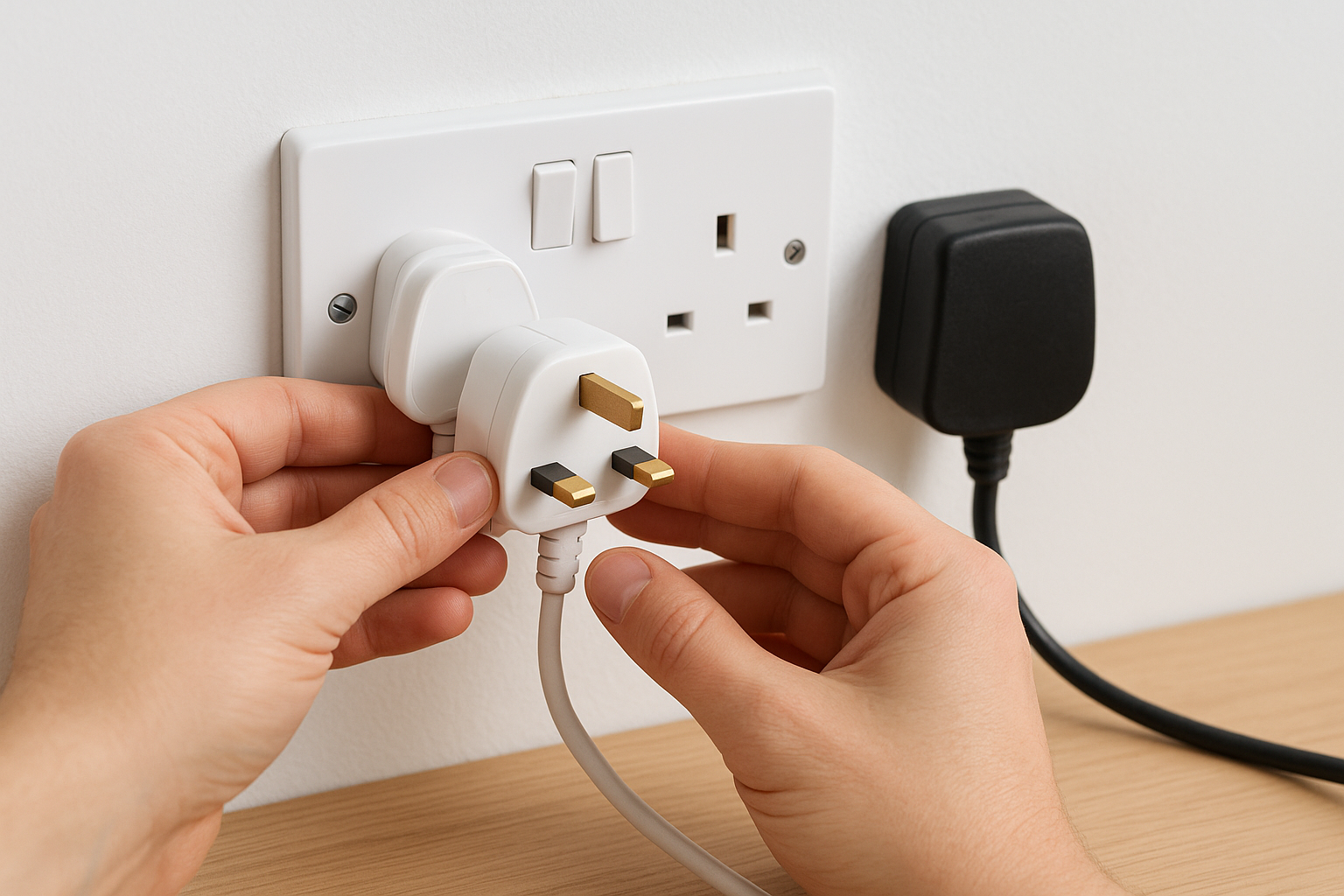 4. Review plugs, extension leads, and adapters