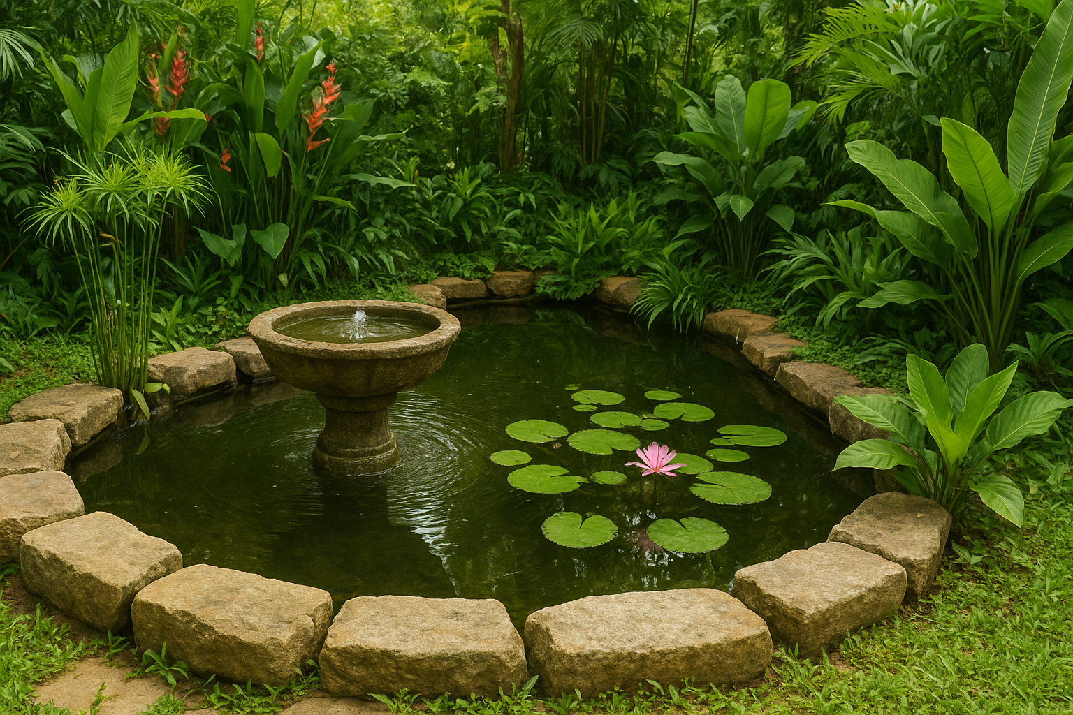 5. Add a pond or water feature