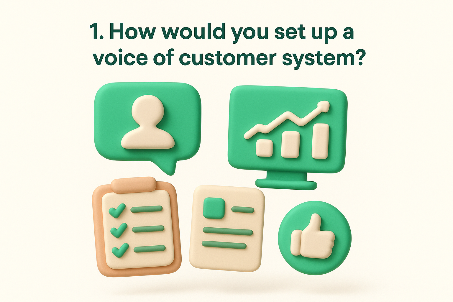 1. How would you set up a voice of customer system?