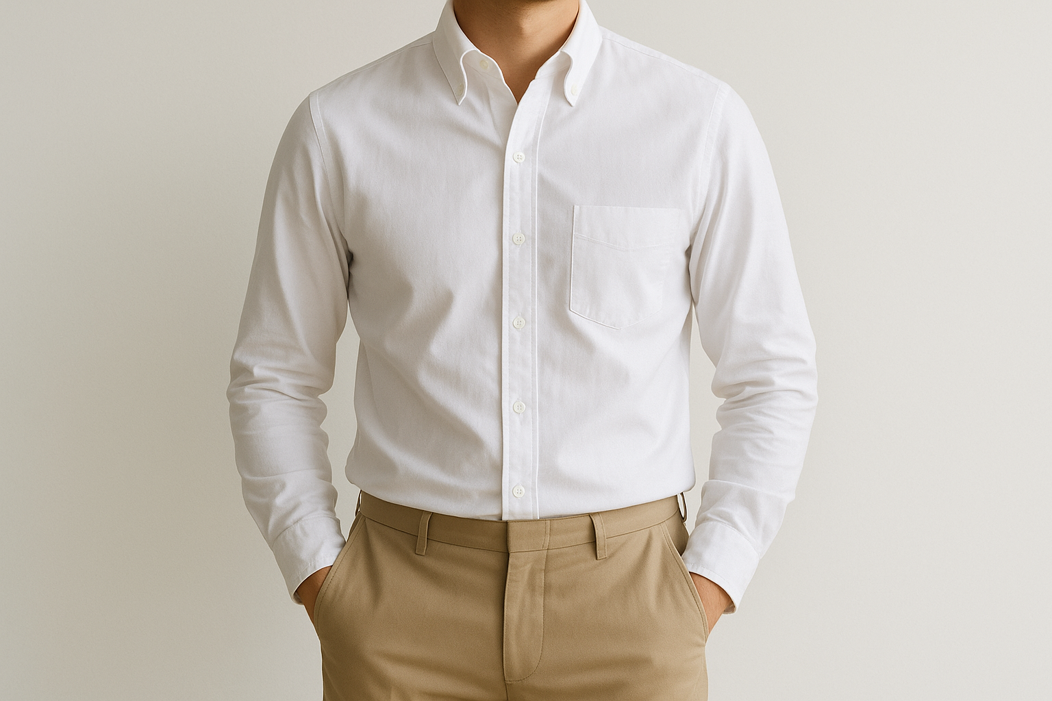 4. A Crisp Button-Down Shirt
