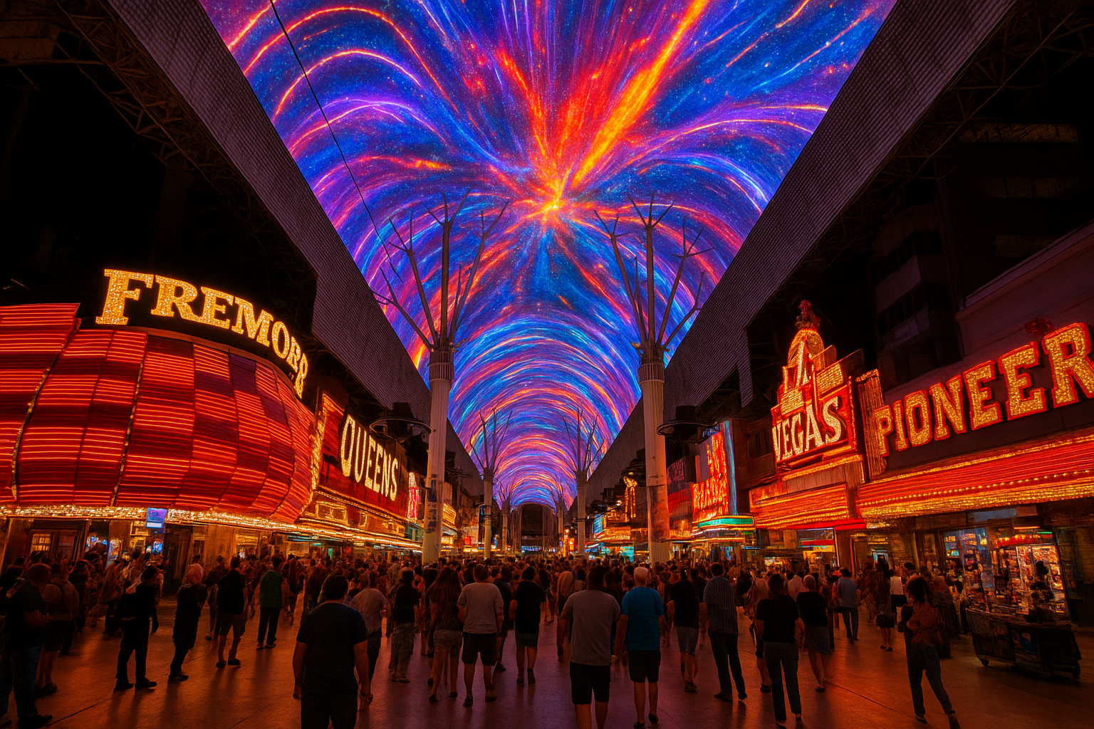 2. Walk the Fremont Street Experience and catch Viva Vision